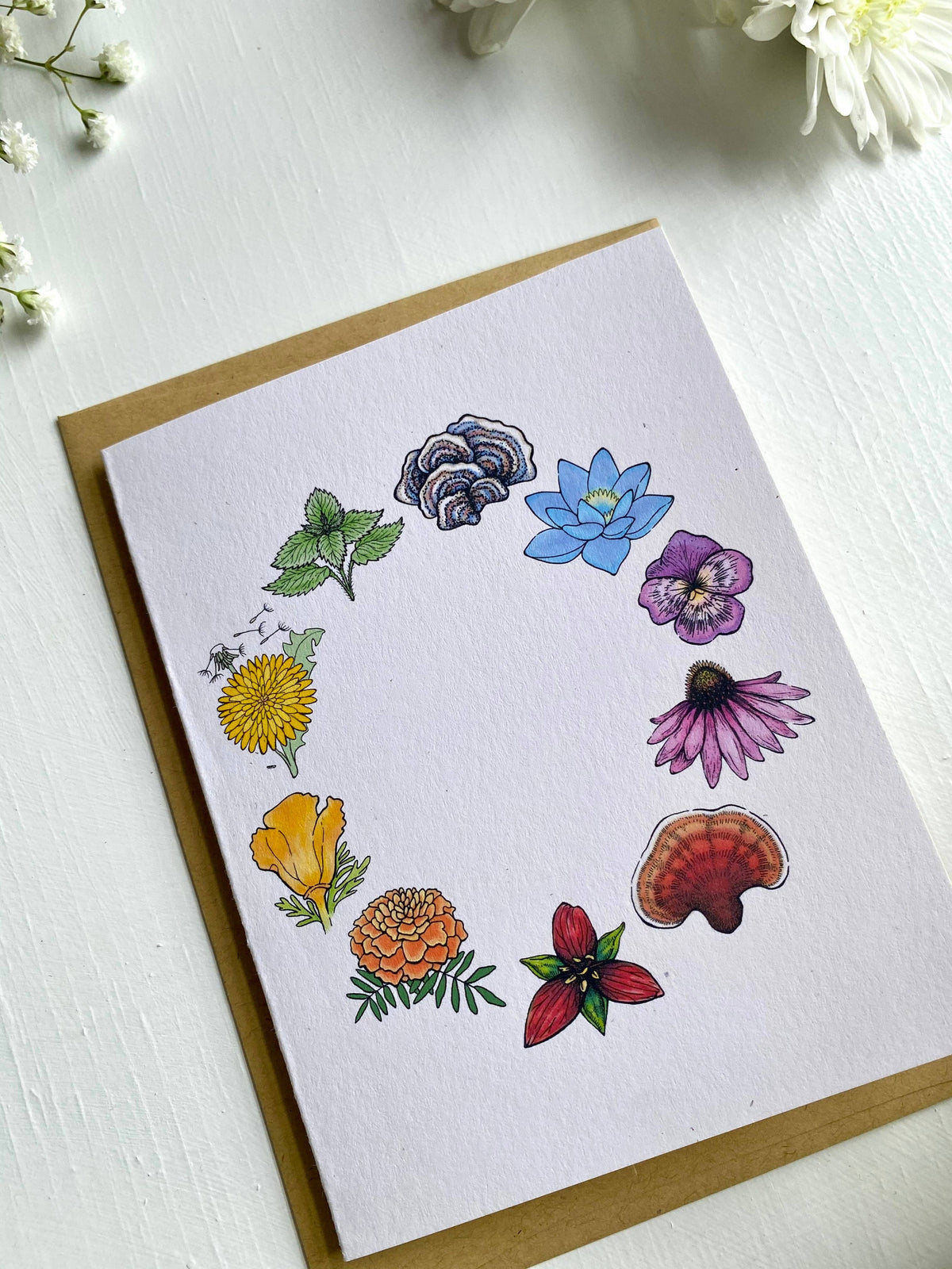Rainbow Herbs Card