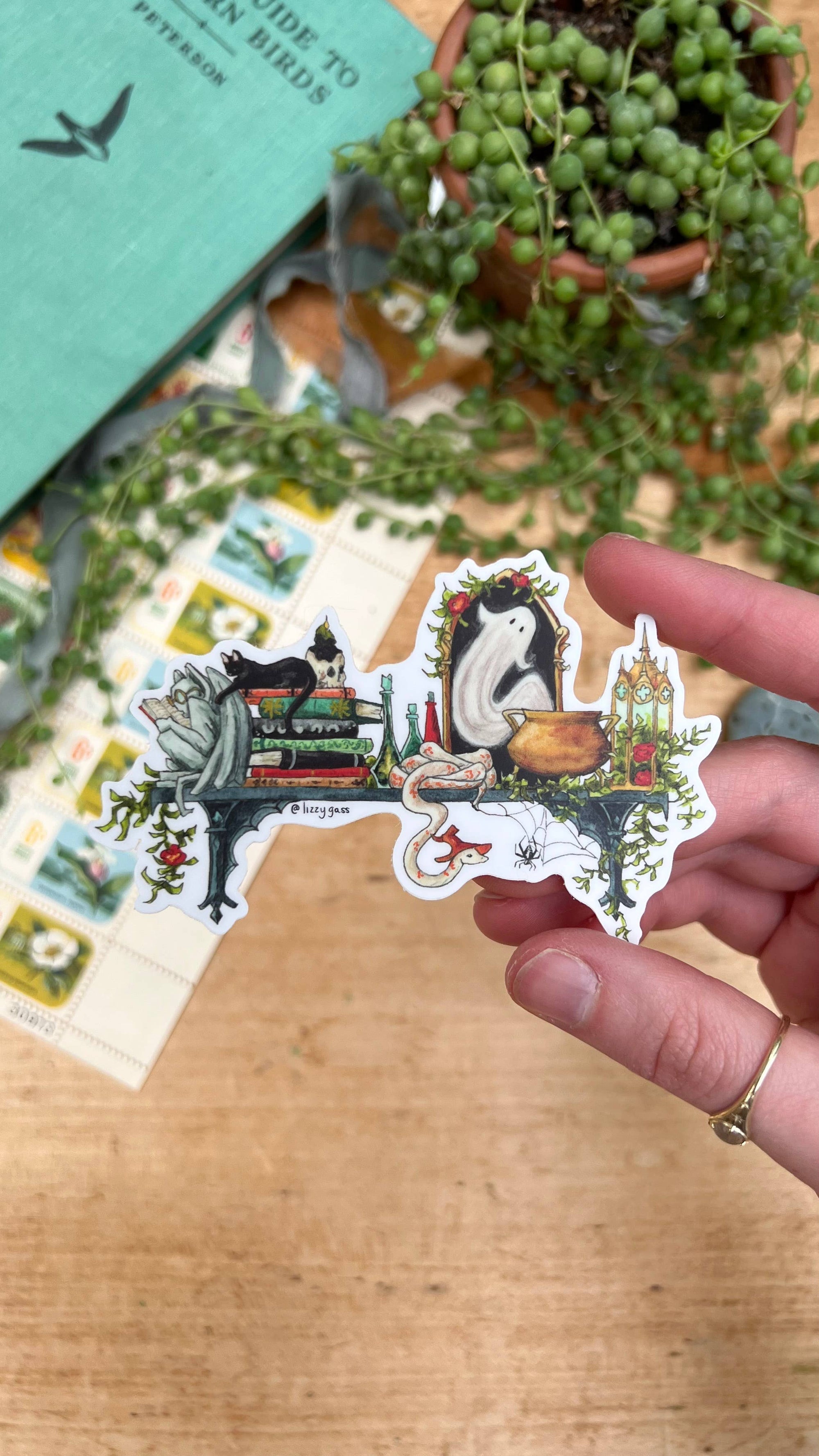 The Gothic Witch's Shelf Sticker