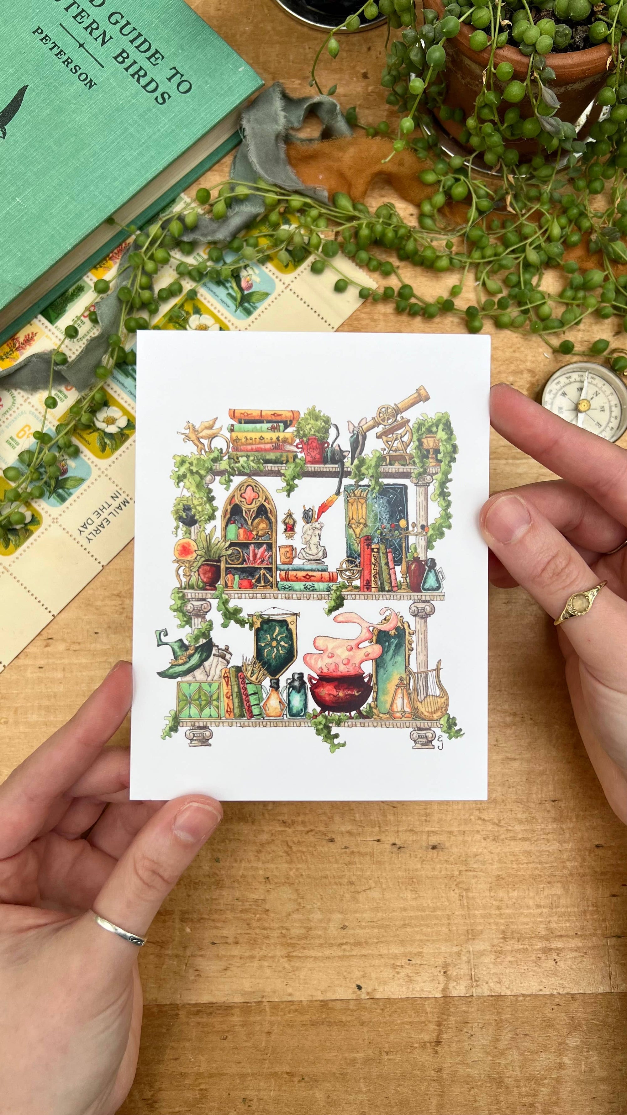 The Celestial Witch's Shelves Postcard