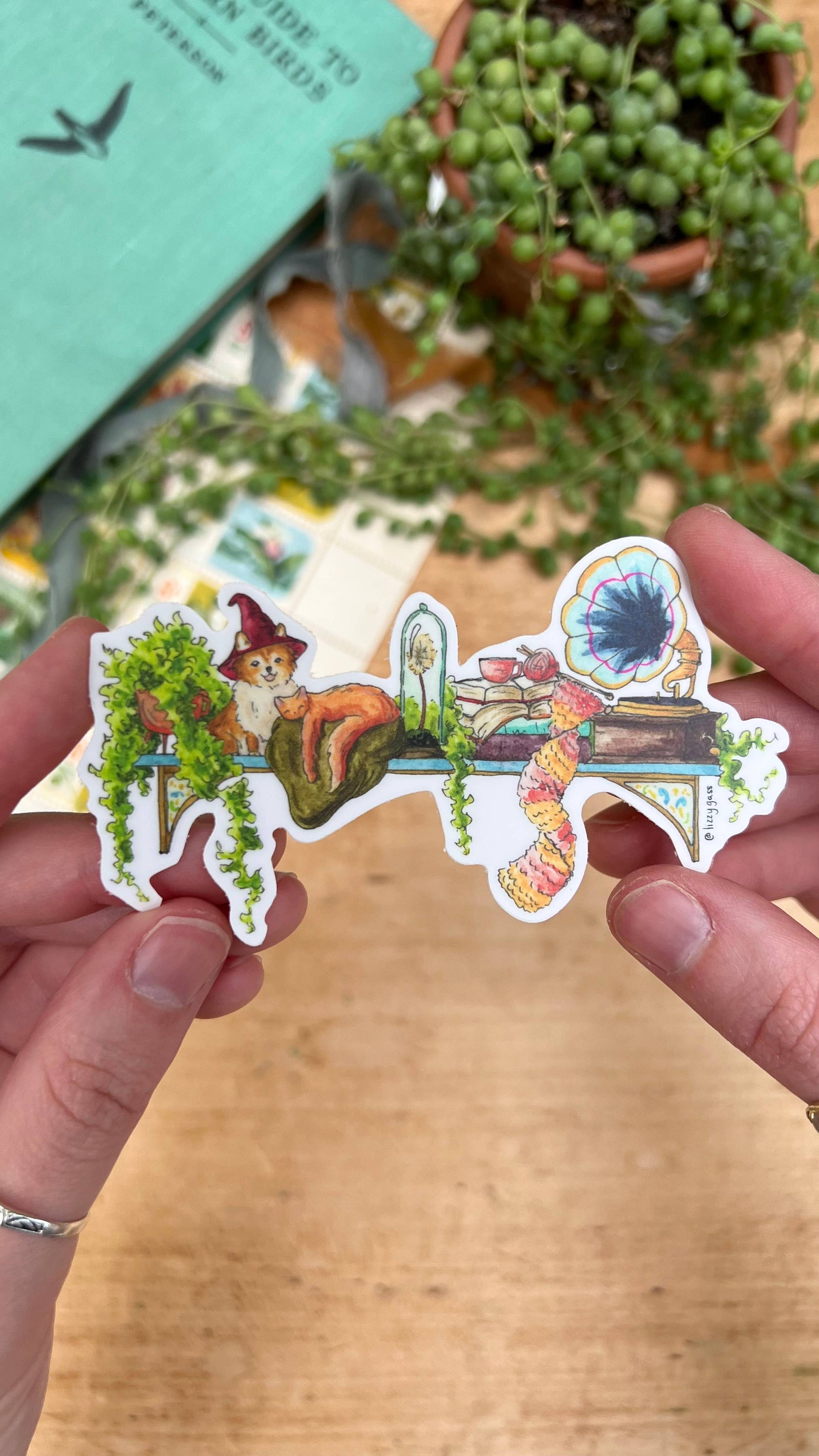 The Hedge Witch's Shelf Sticker