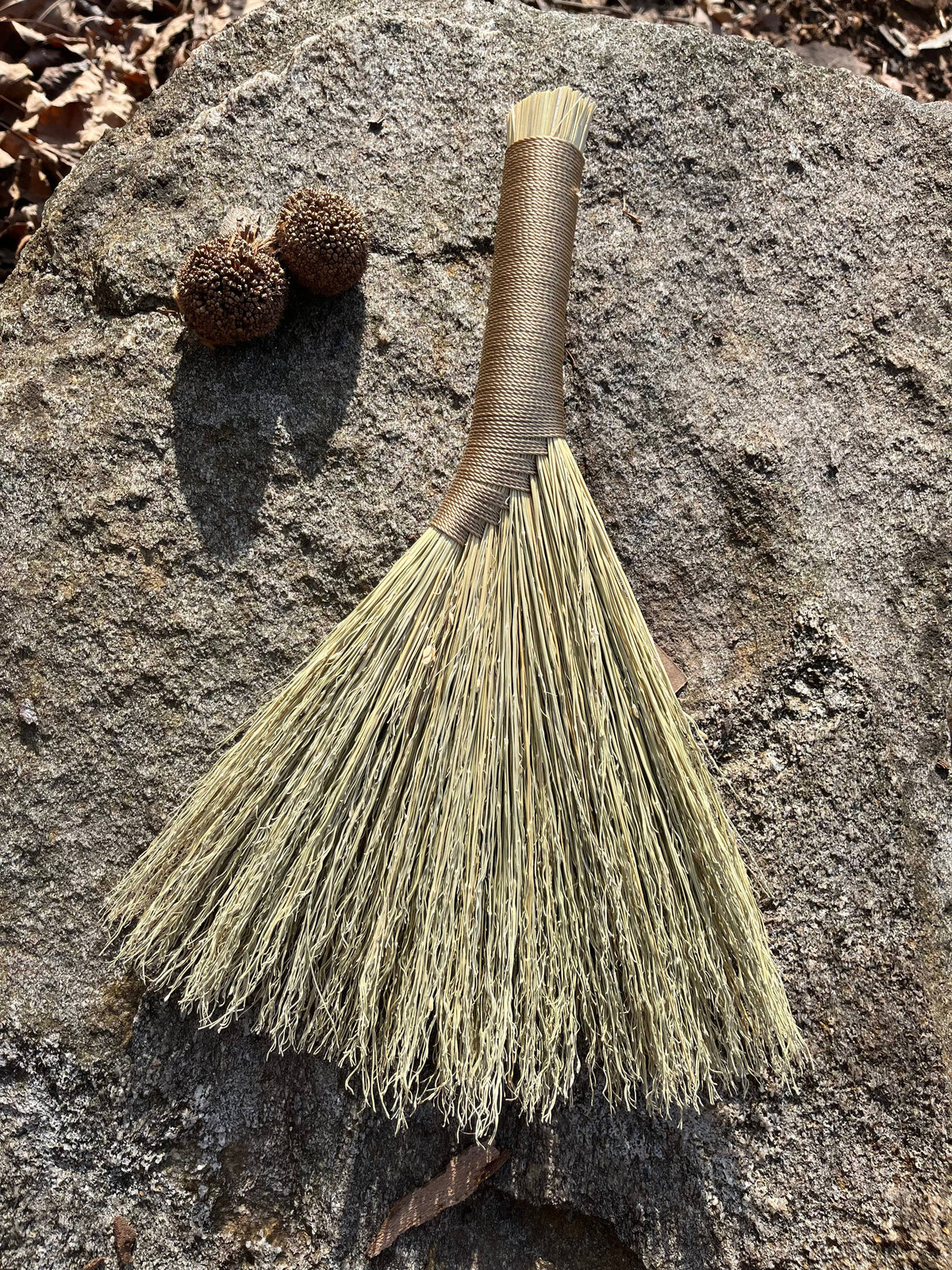 Small Gold Turkey Wing Whisk Broom
