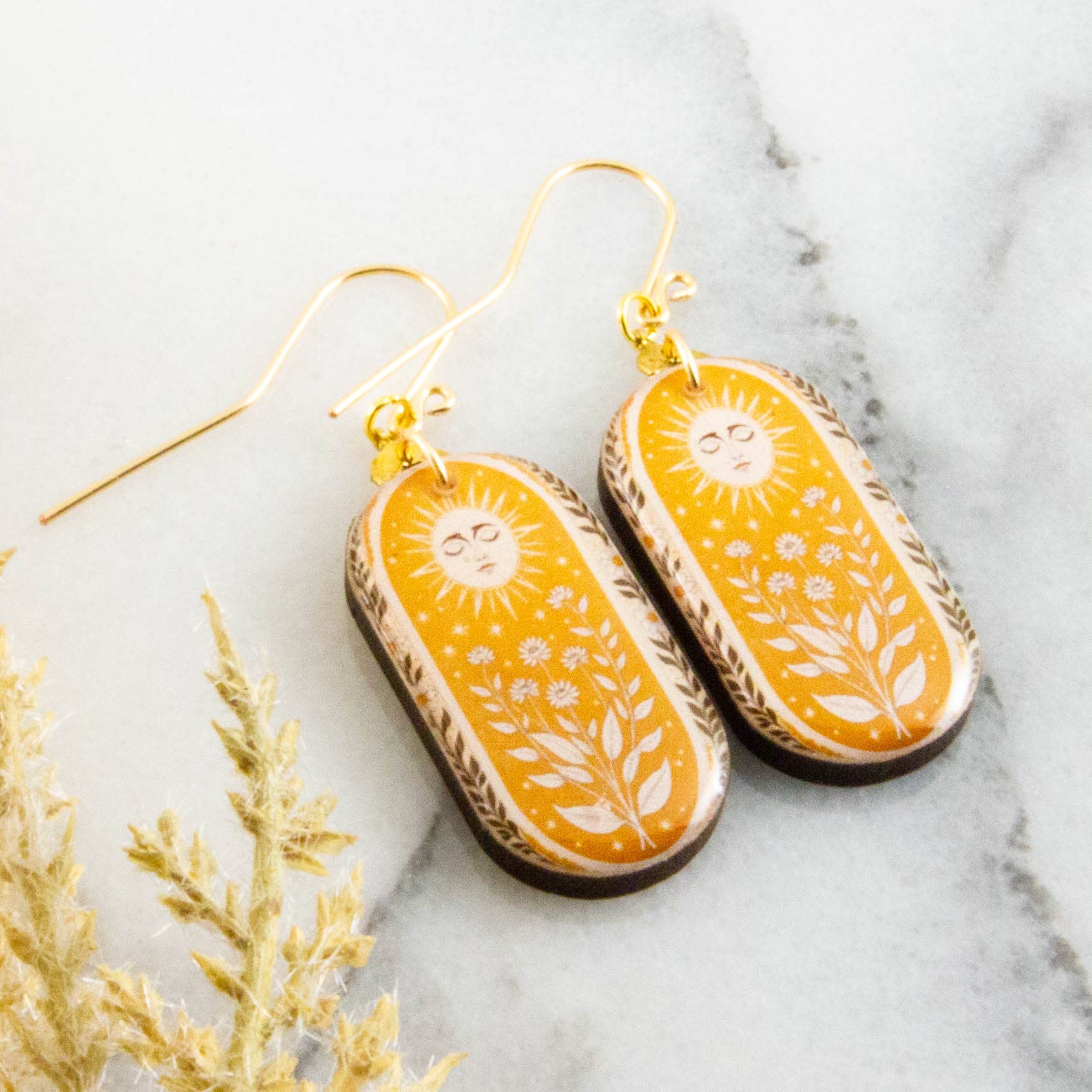 Yellow Sun Earrings