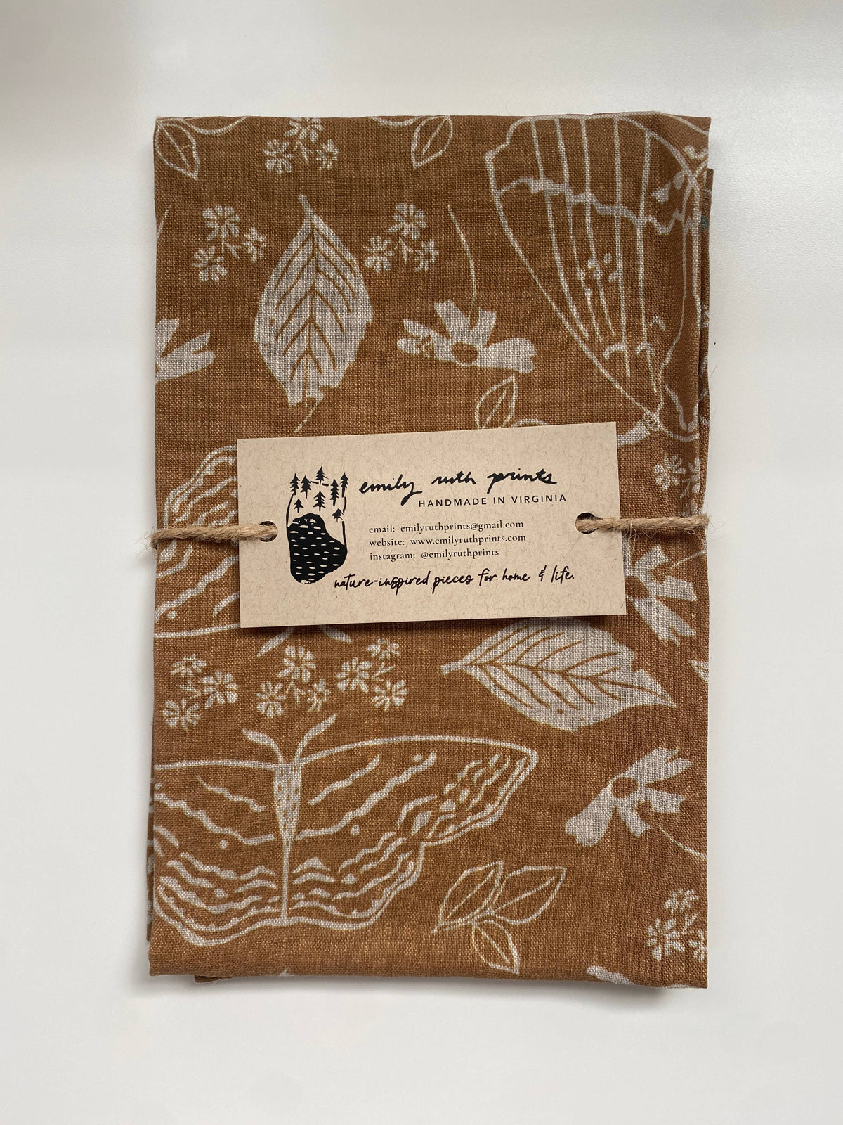 Natural Fern - Linen Tea Towel