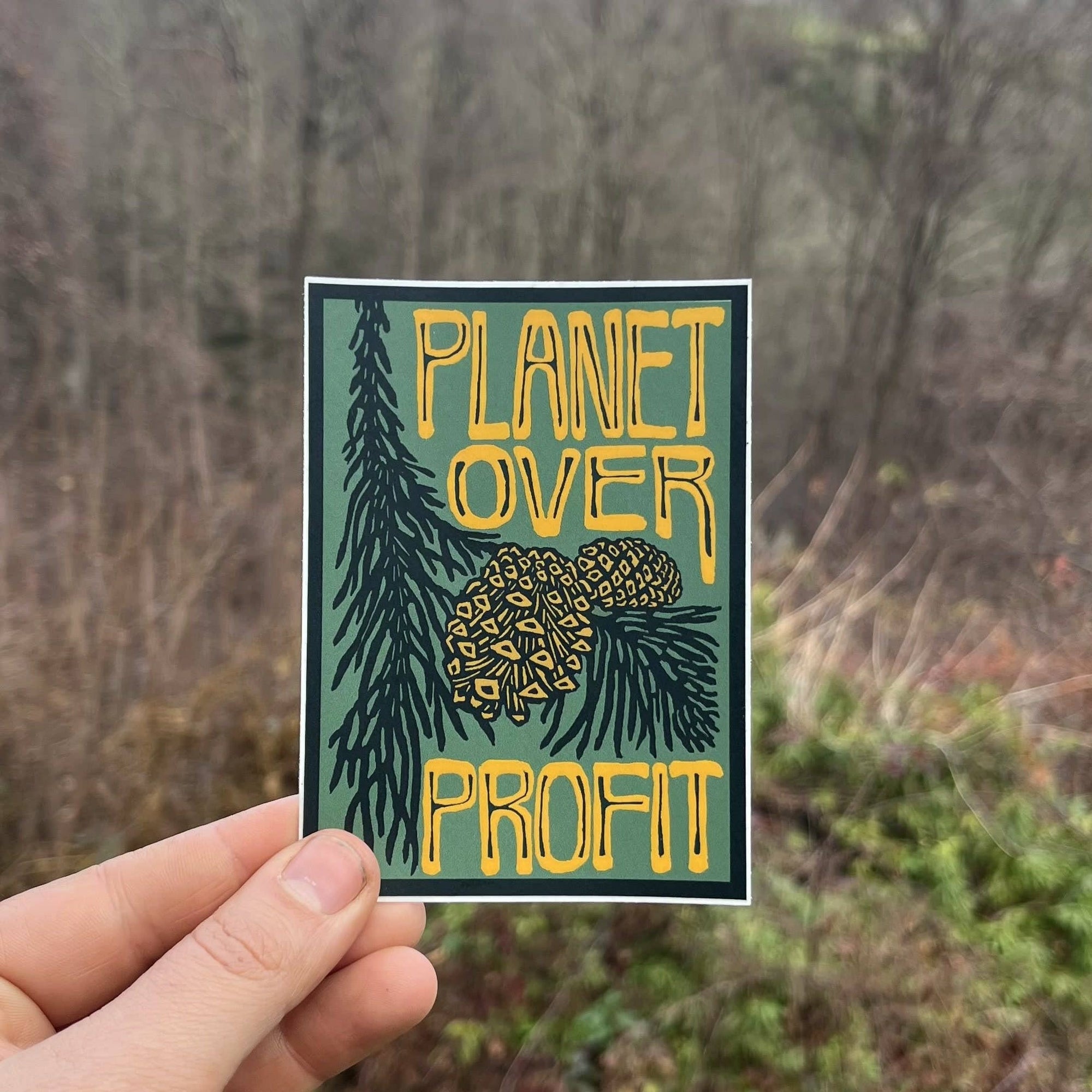 Planet Over Profit Vinyl Sticker