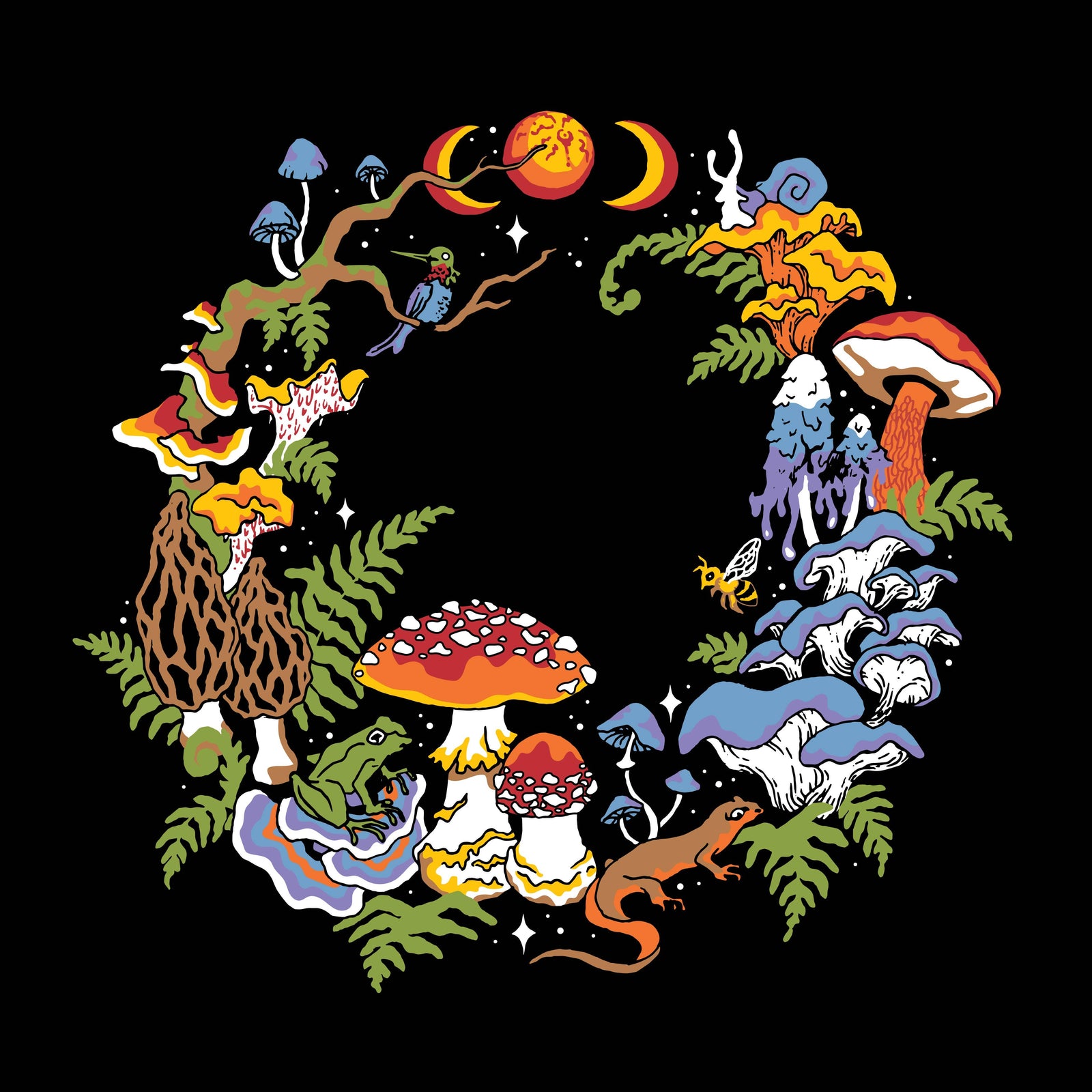 Mushroom Fairy Ring - Vinyl Sticker 