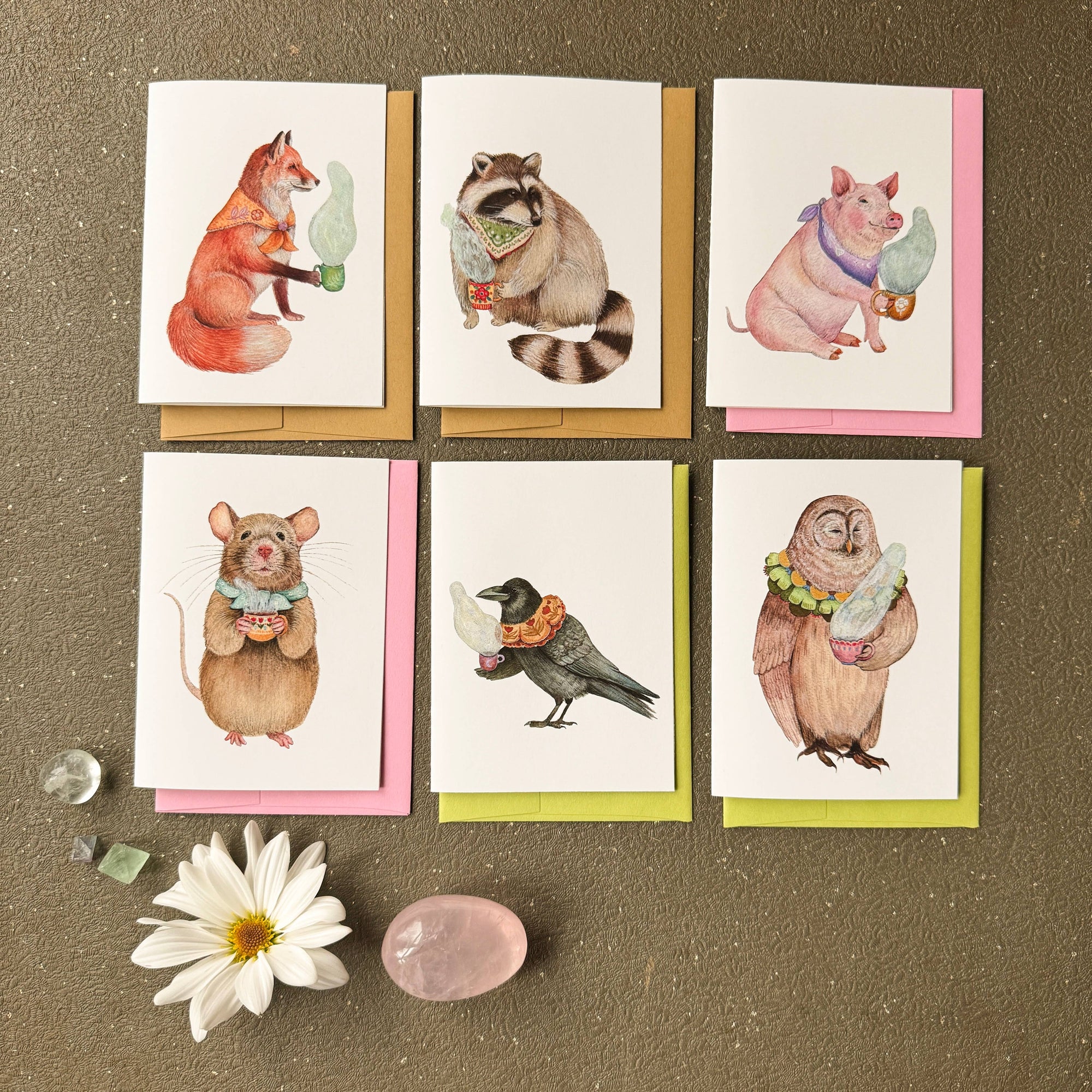 Critters and Cups - Small Card Pack 