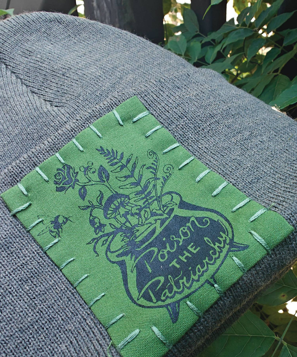 Poison the Patriarchy Patch Hat: Raven Grey