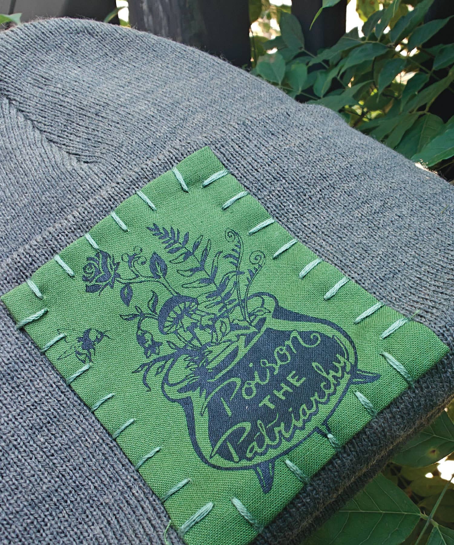 Poison the Patriarchy Patch Hat: Raven Gray