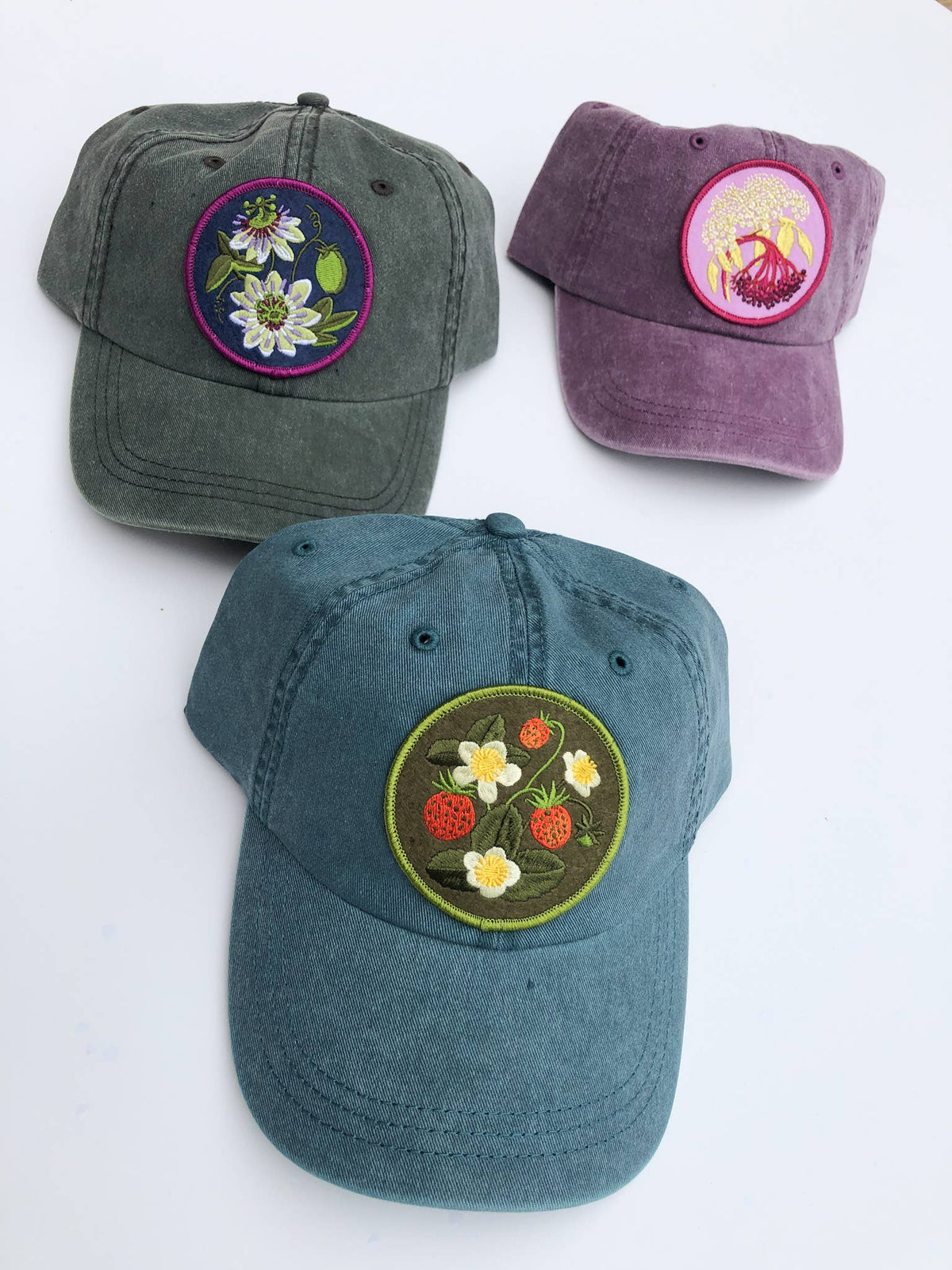 Passionflower Cotton Native Plant Patch Hat