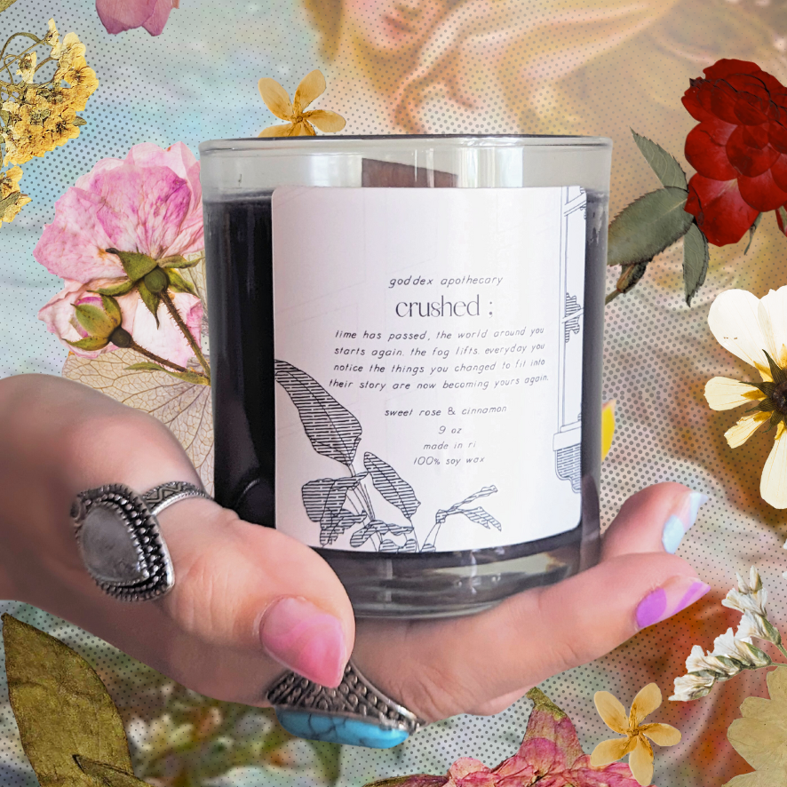 Crushed | Sweet Rose &amp; Cinnamon Soy Candle