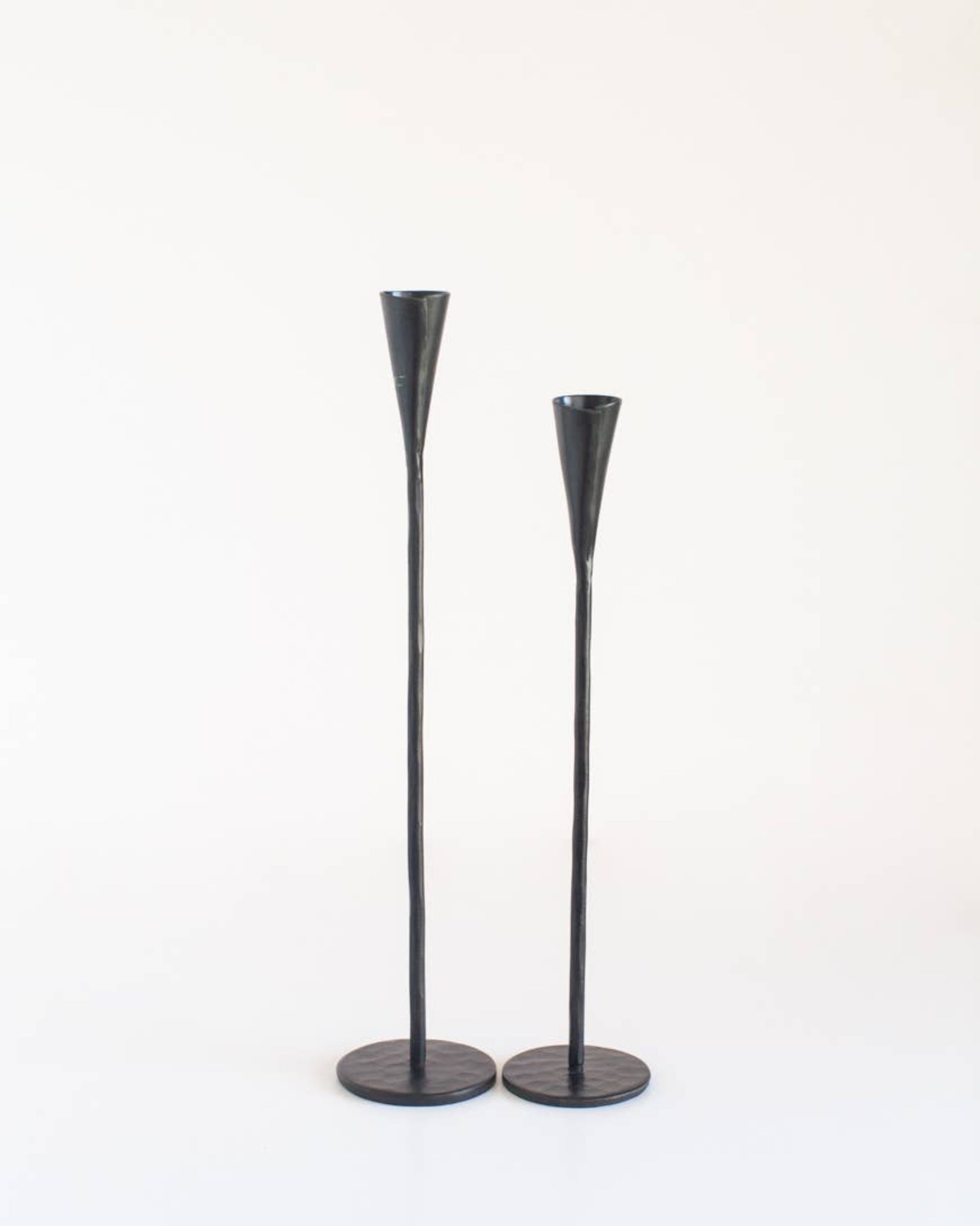 14" Phoenix Hand-Forged Iron Candle Stand