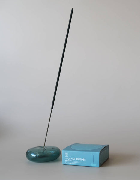 Bubble Incense Holder | Translucent Variations: Teal Glass - Wild
