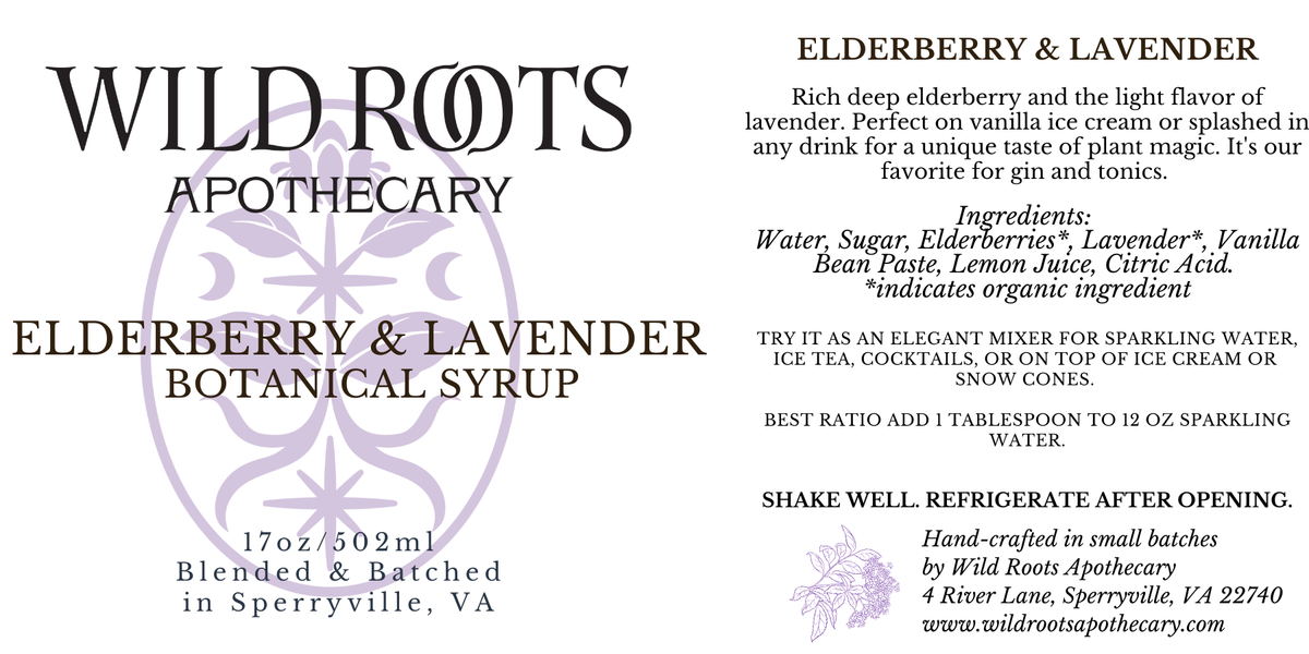 Elderberry &amp; Lavender Botanical Syrup