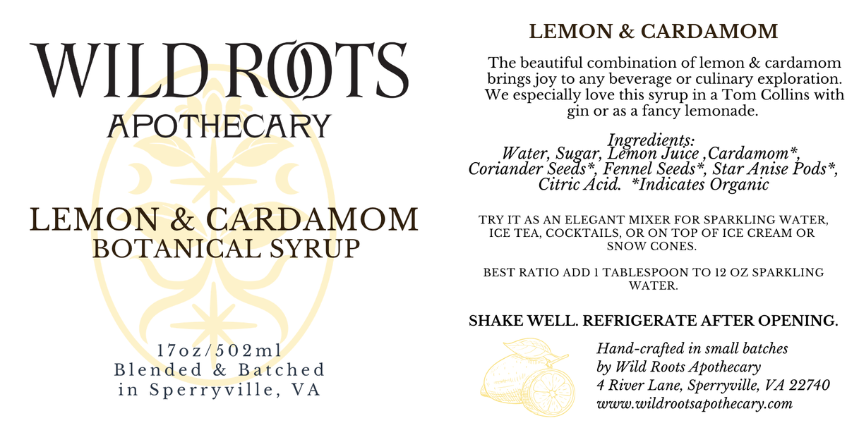 Lemon &amp; Cardamom Botanical Syrup