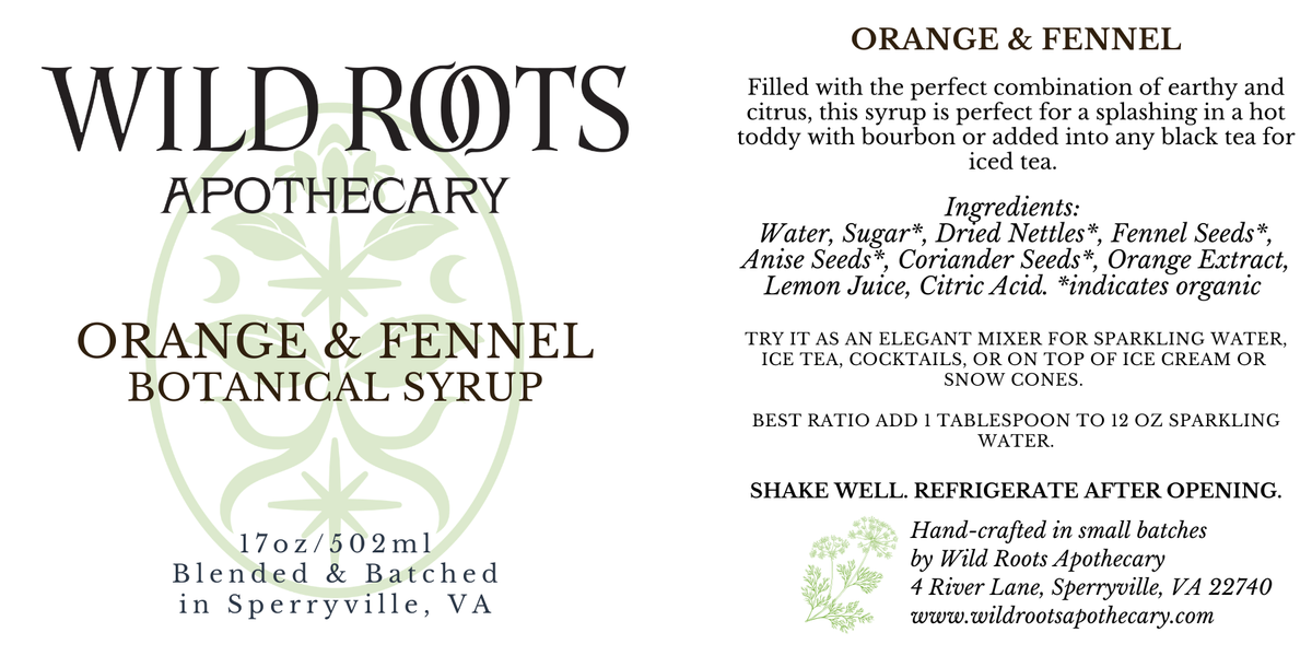 Orange &amp; Fennel Botanical Syrup
