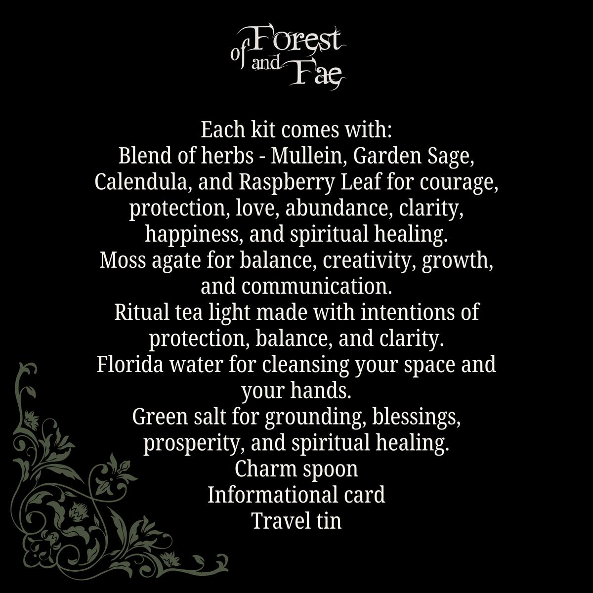 Green Witch Travel Altar: Witch Kit for Rituals and Spells