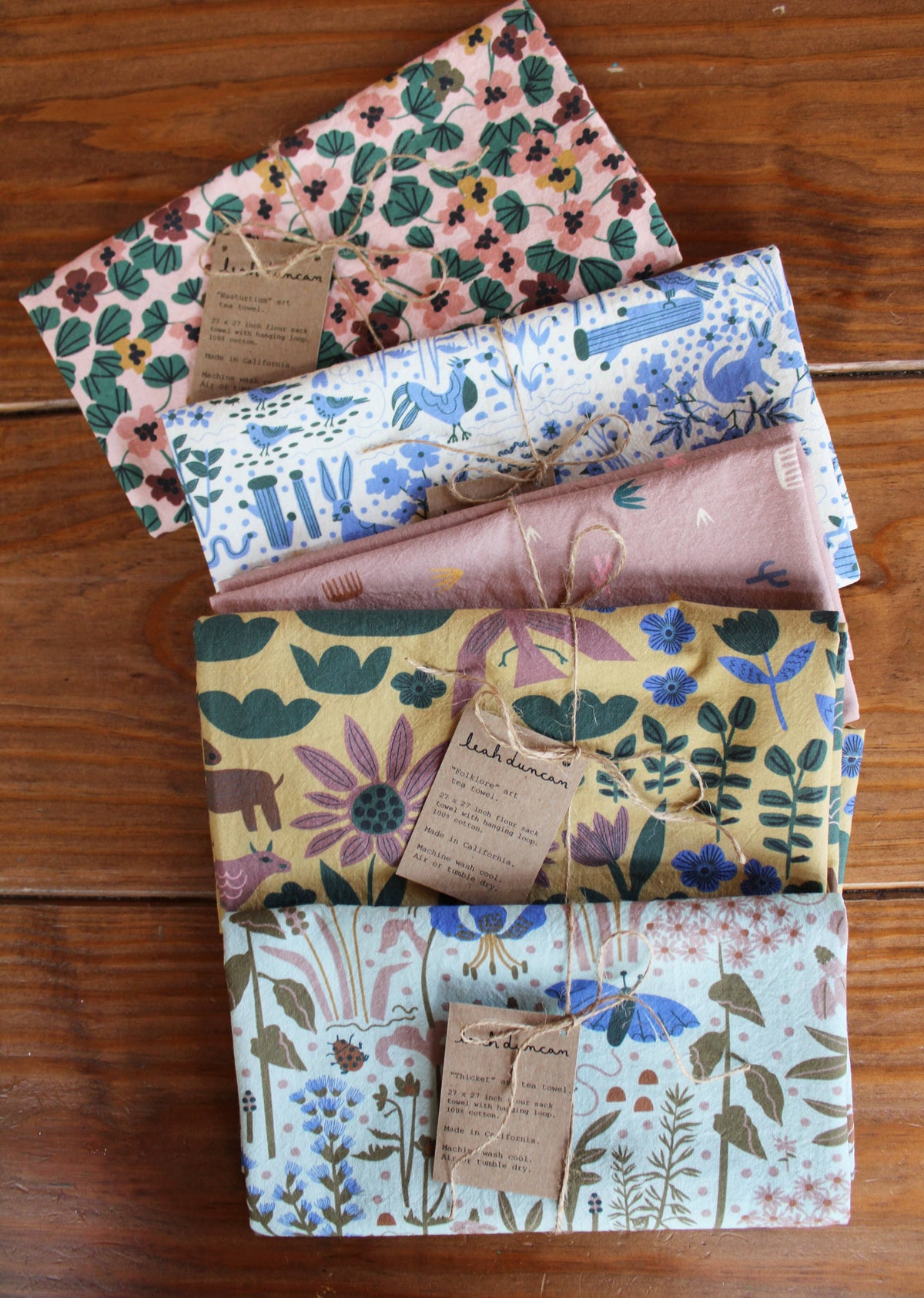 Folklore Art Tea Towel