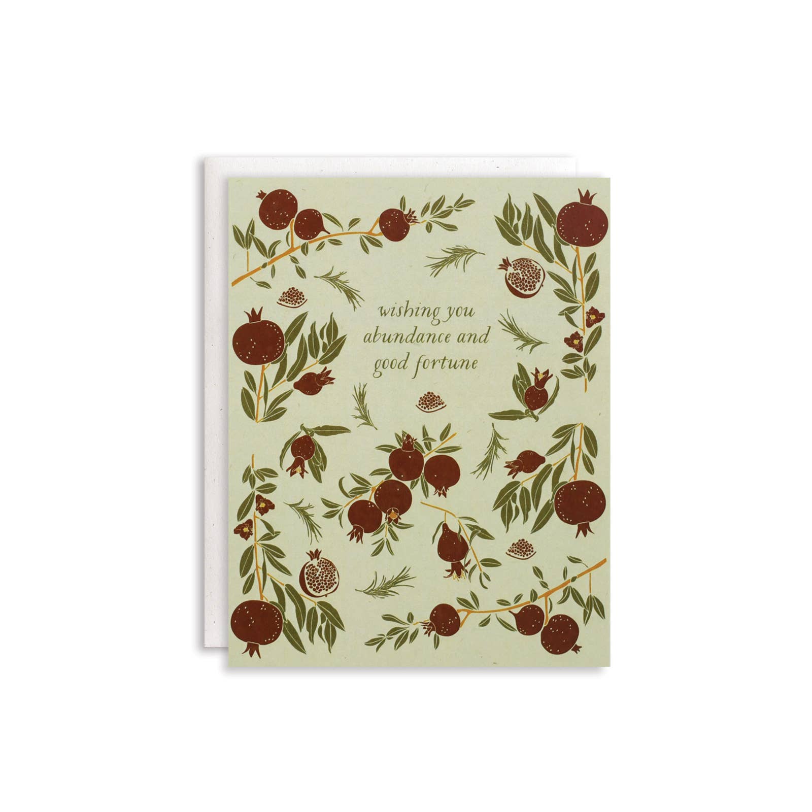 Good Fortune Birthday Card with Pomegranates