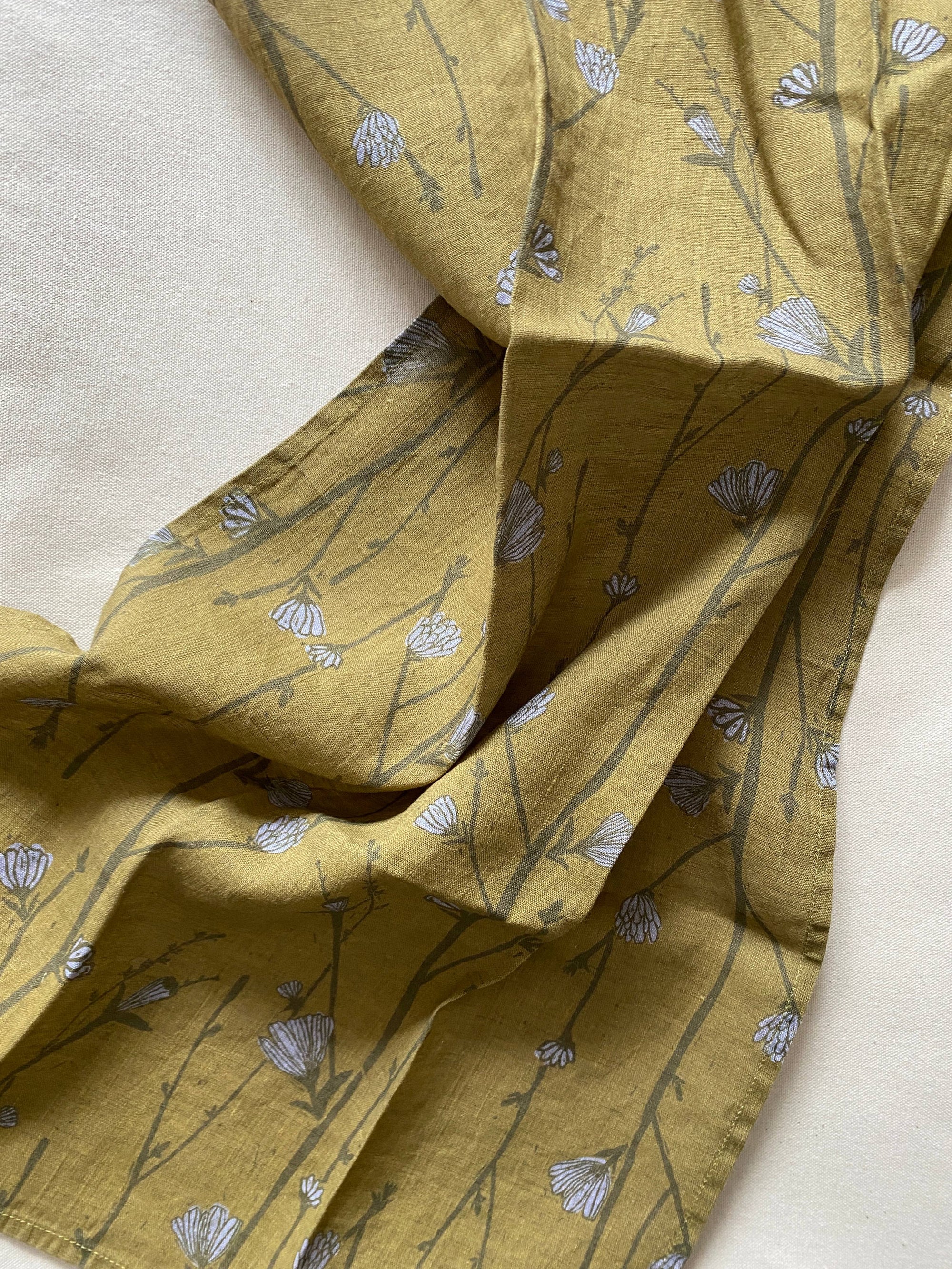 Dark Fig Linen Tea Towel