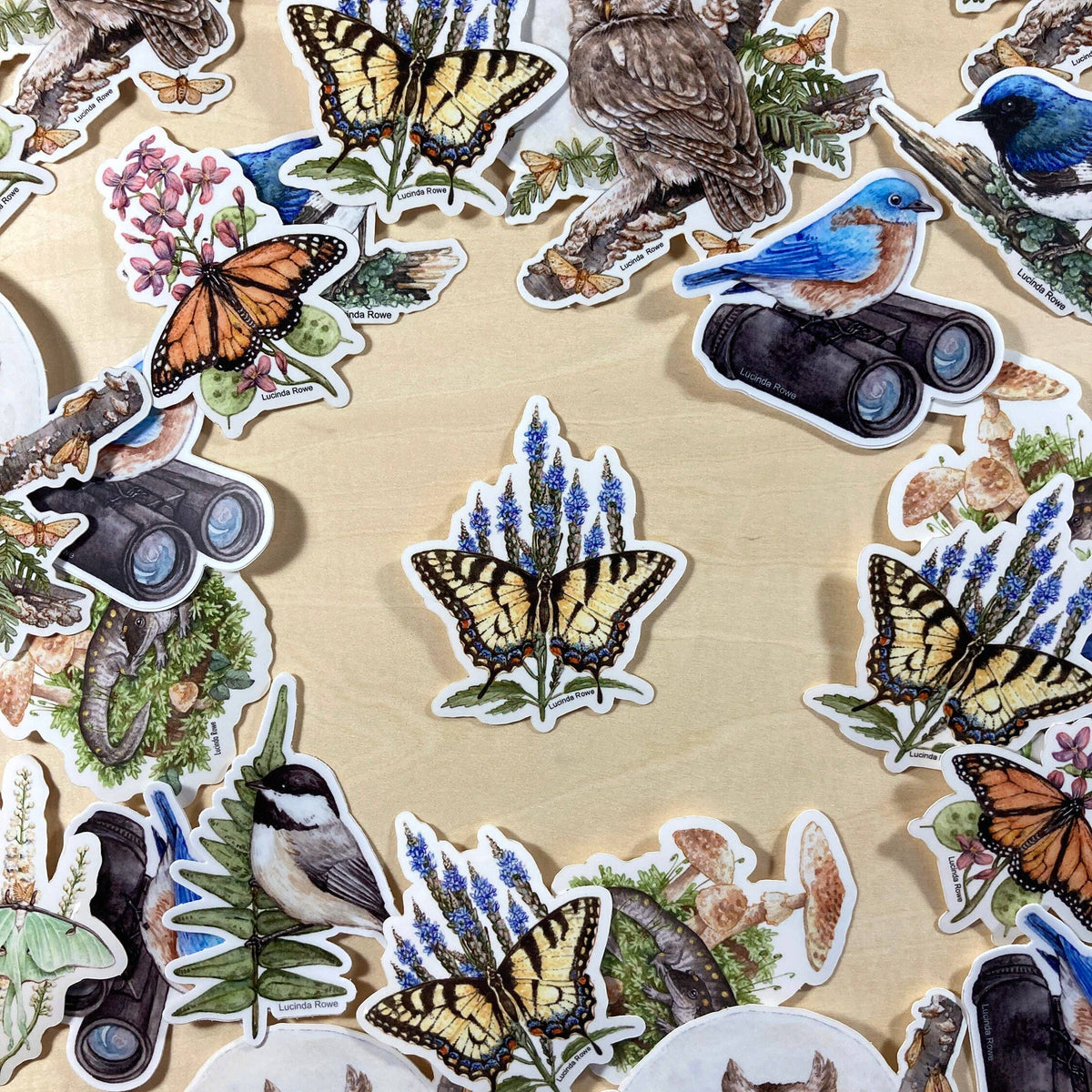 Eastern Tiger Swallowtail On Vervain - Vinyl Sticker