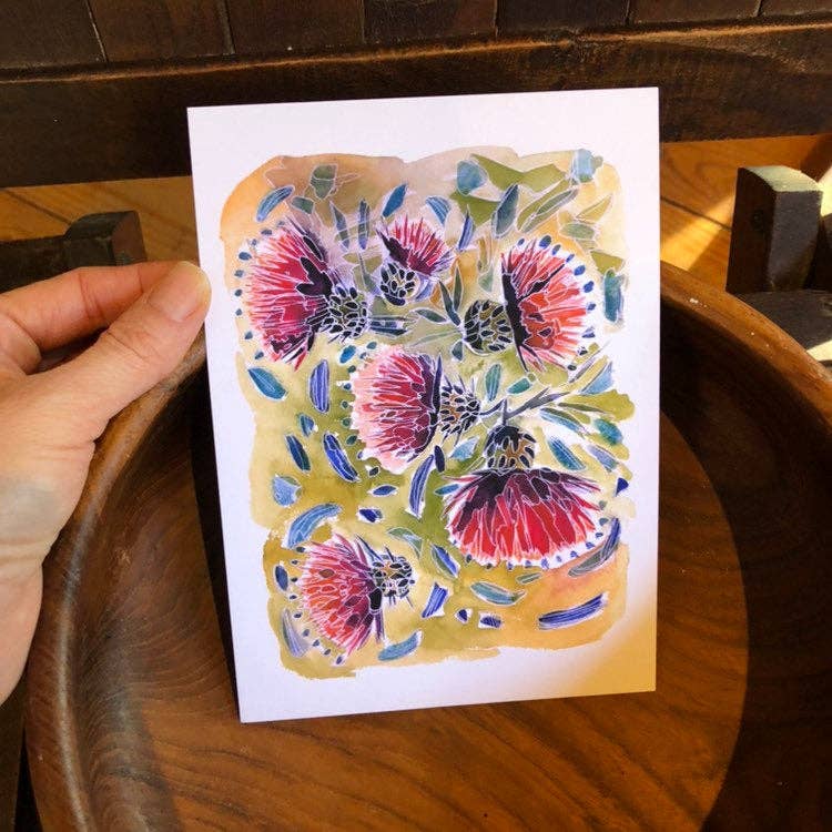 Thistle Abstract Watercolor: 5x7