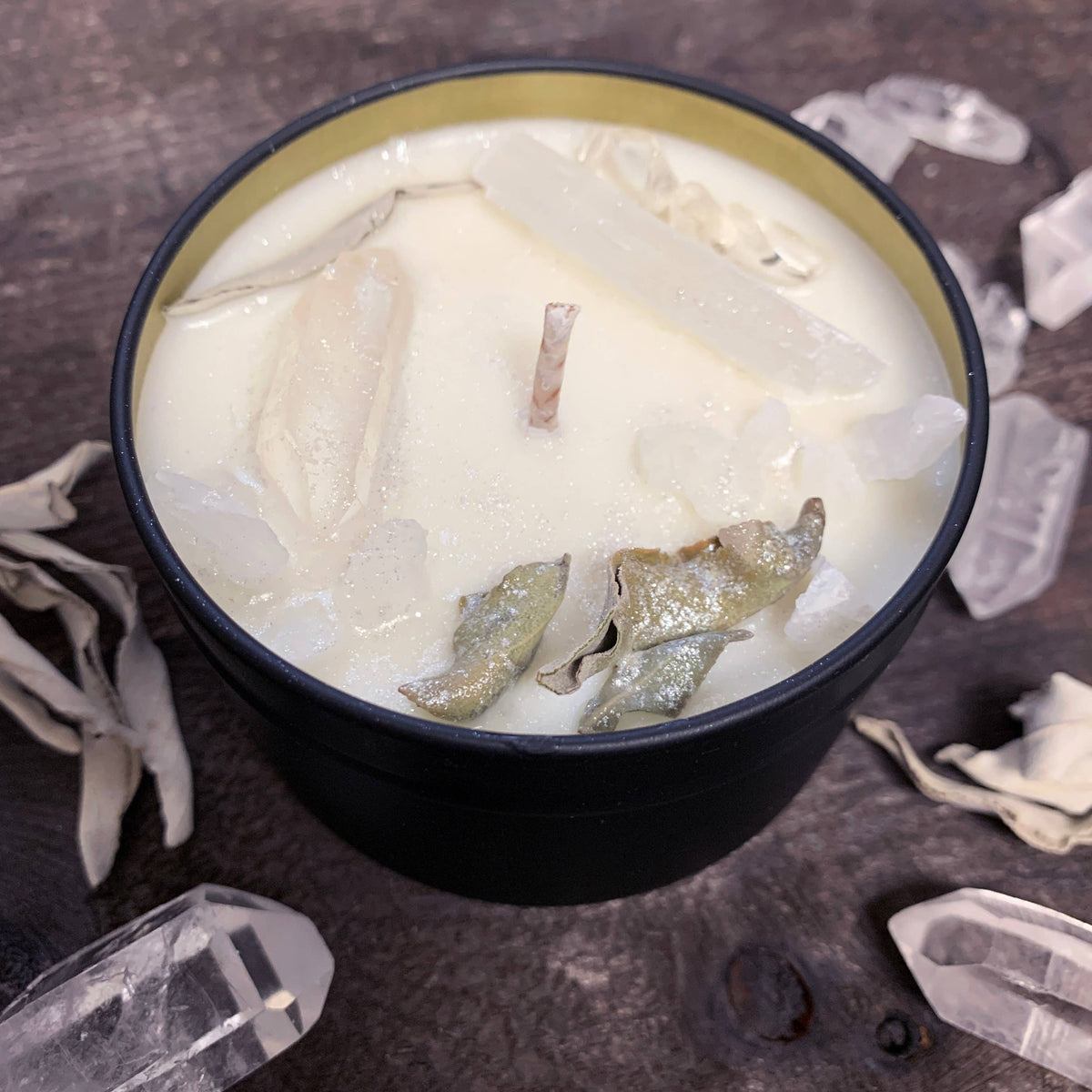 Cleansing and Purification Candle • Witchy Crystal Candle
