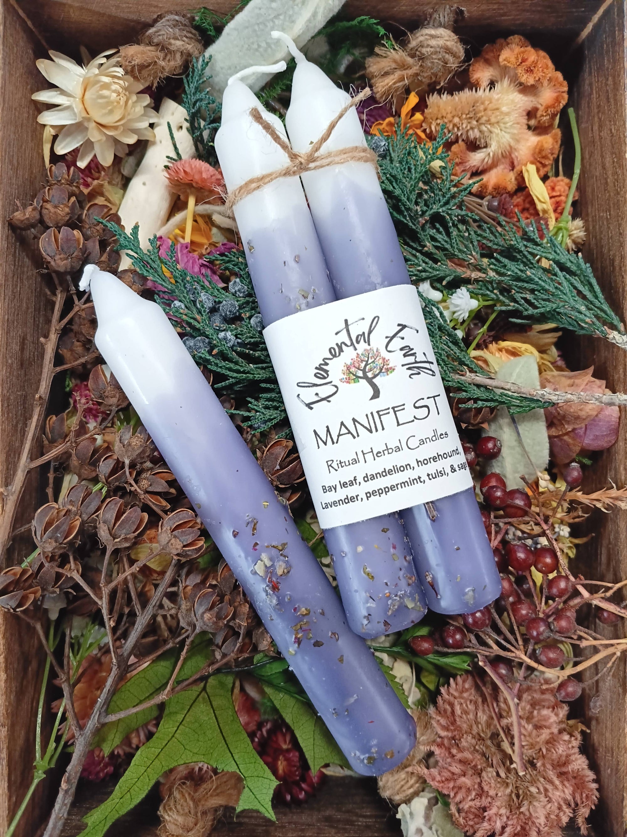MANIFEST Herbal 6 inch Candles