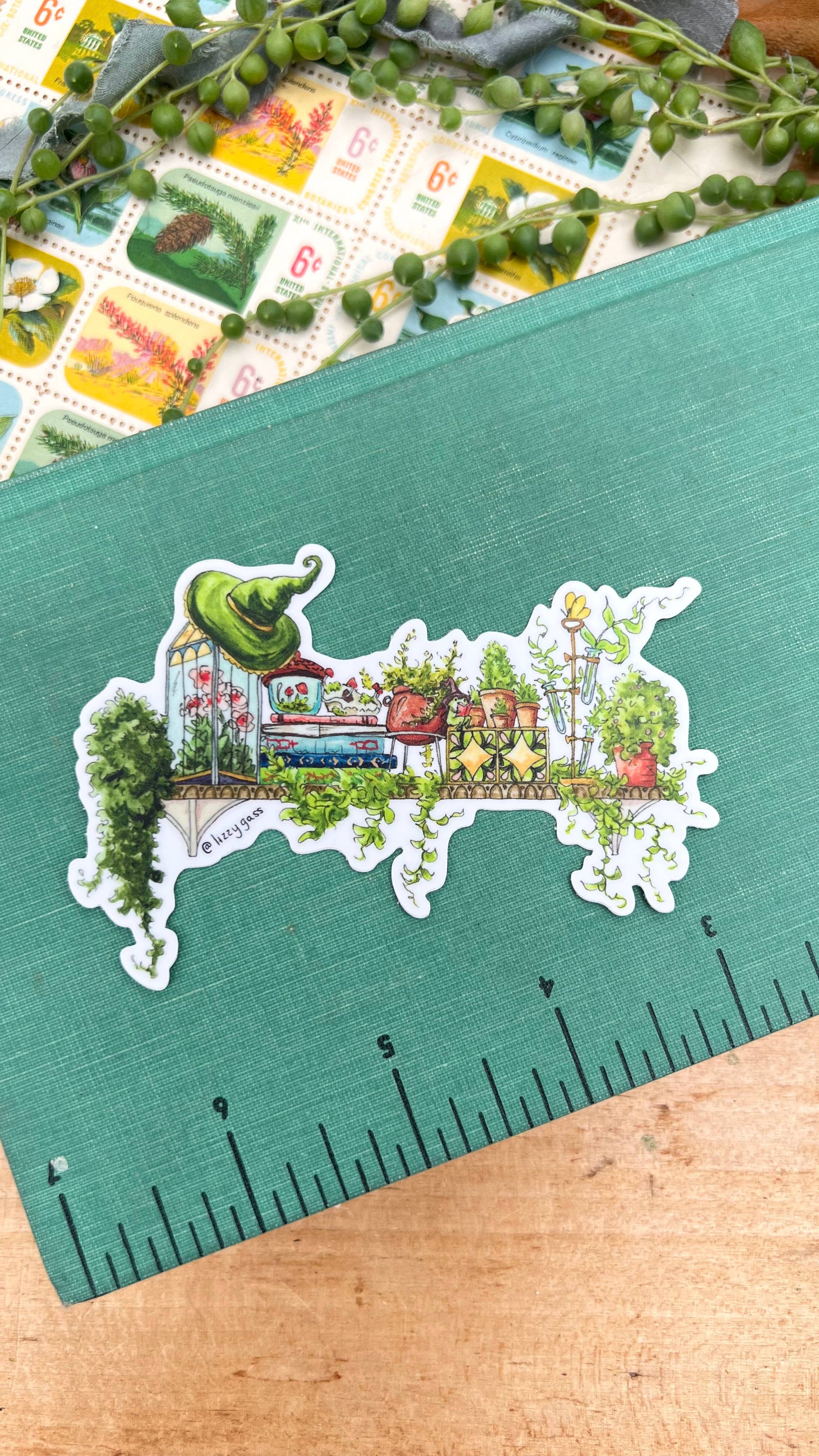 The Garden Witch's Shelf Sticker