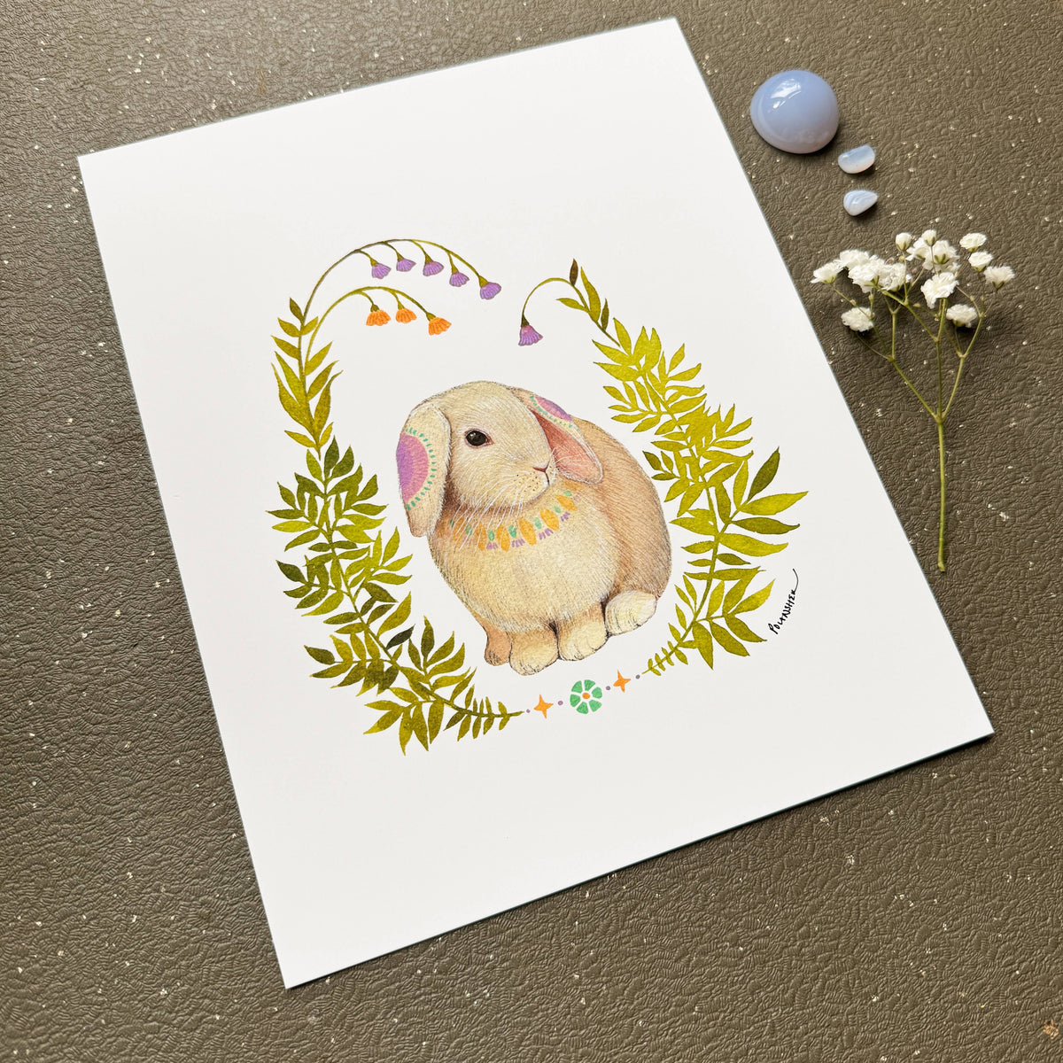 Bunny Bloom - 8"x10" Art Print