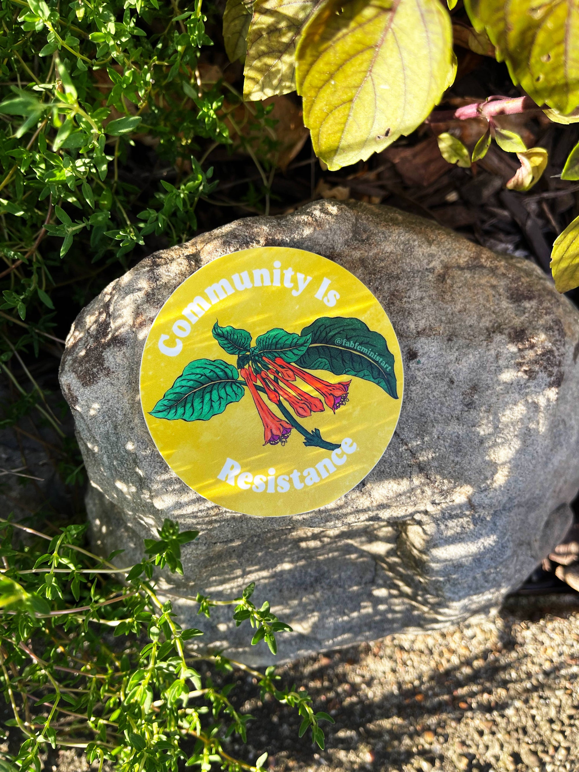 Community Is Resistance: Feminist Sticker
