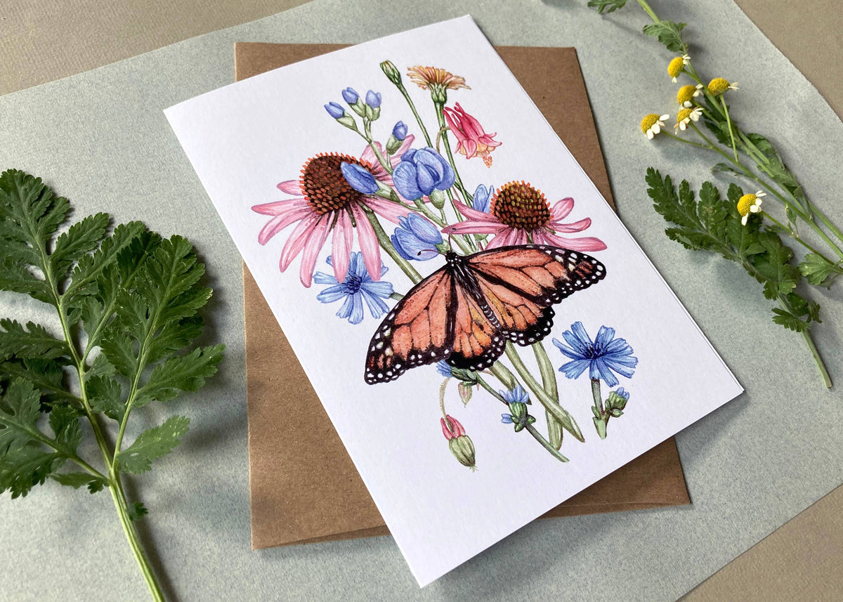 Monarch Wildflower Greeting Card
