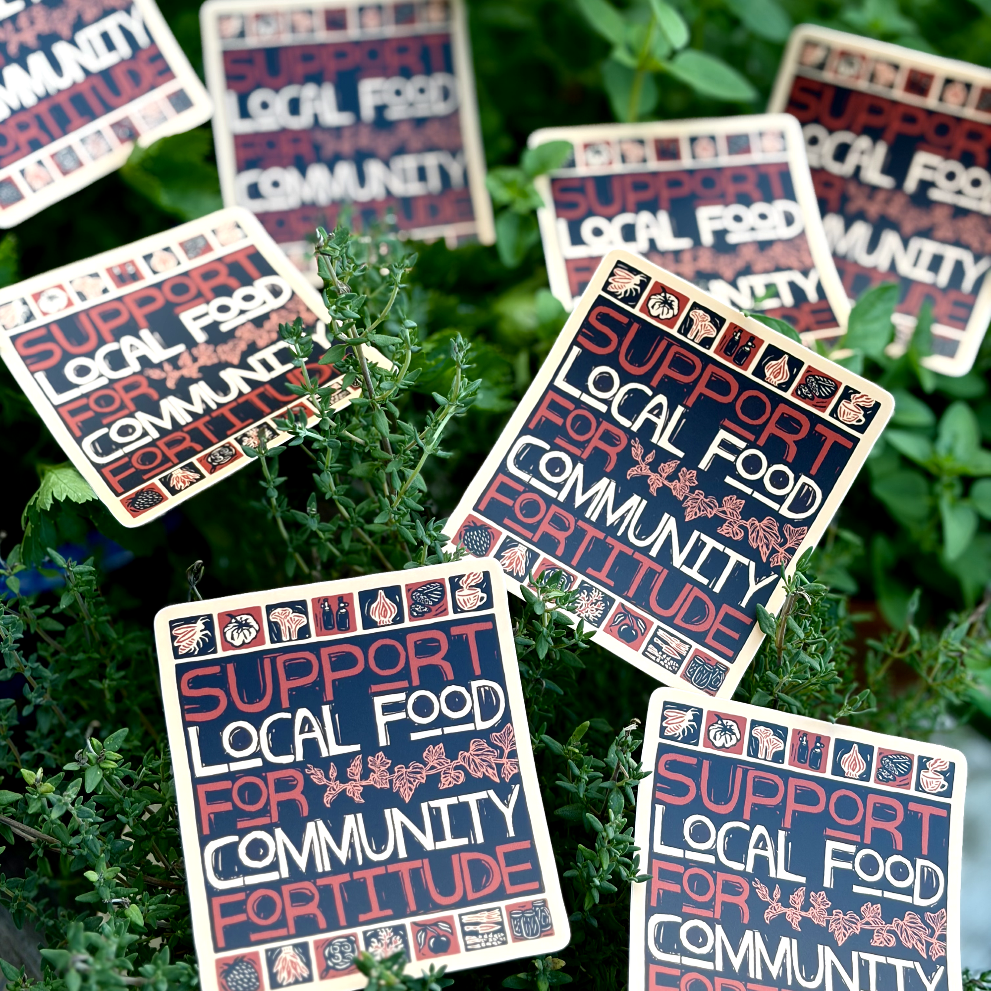Support Local Food Sticker | matte vinyl community advocacy