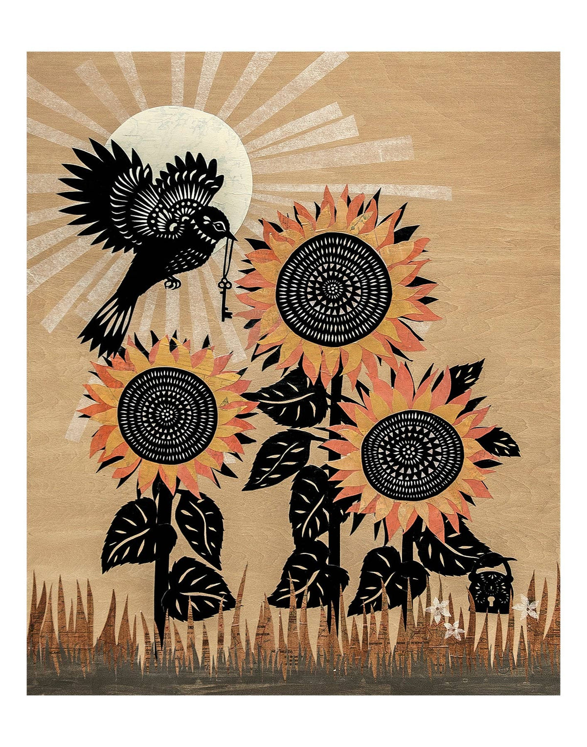 You Already Hold The Answers - 11 x 14 inch Cut Paper Art Print
