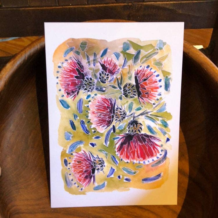 Thistle Abstract Watercolor: 5x7