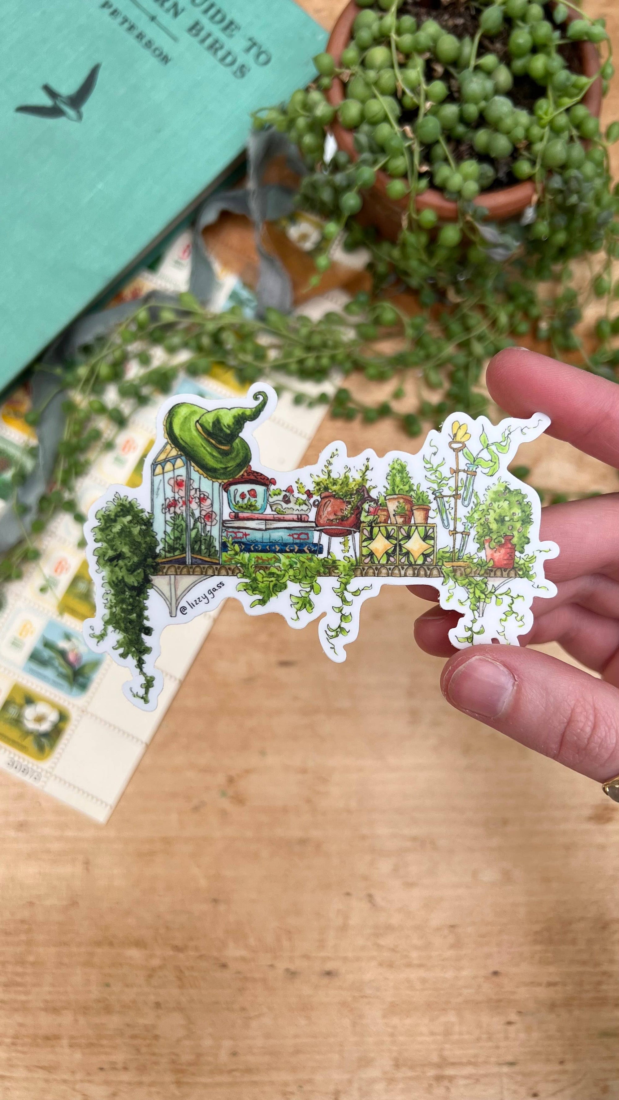 The Garden Witch's Shelf Sticker