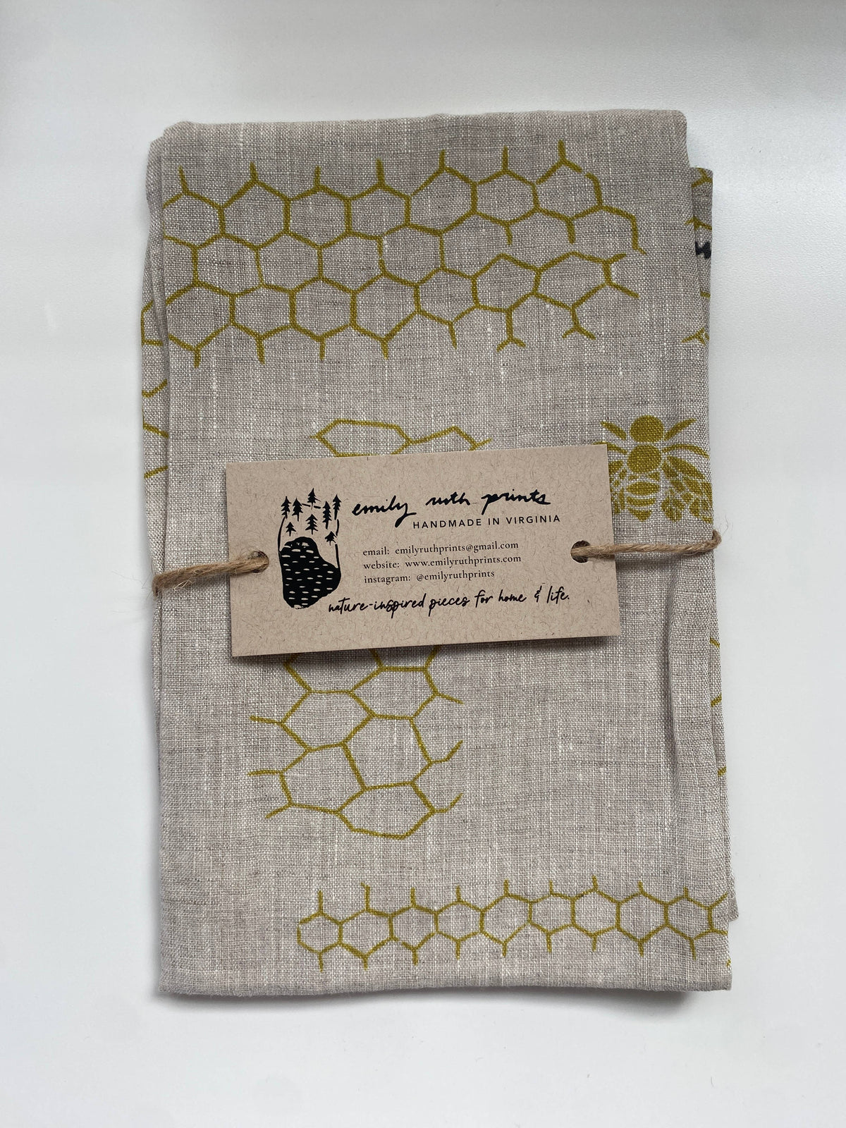 Dark Fig Linen Tea Towel