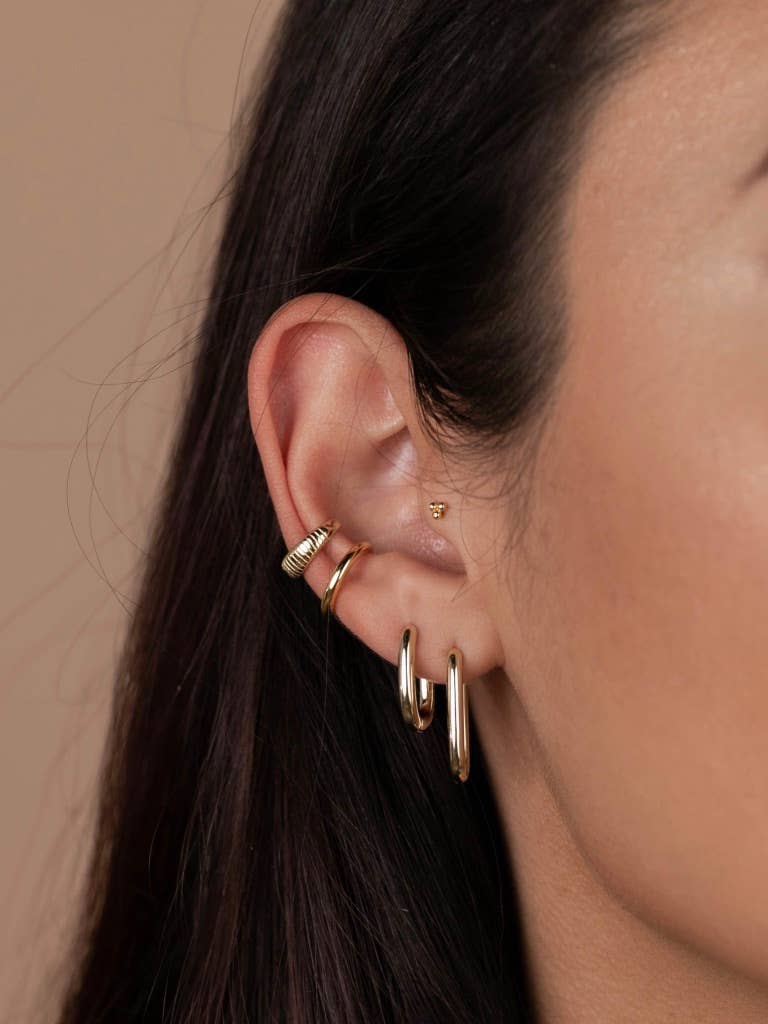 Small Rectangle Hoop Earrings – Jennifer Miller Jewelry