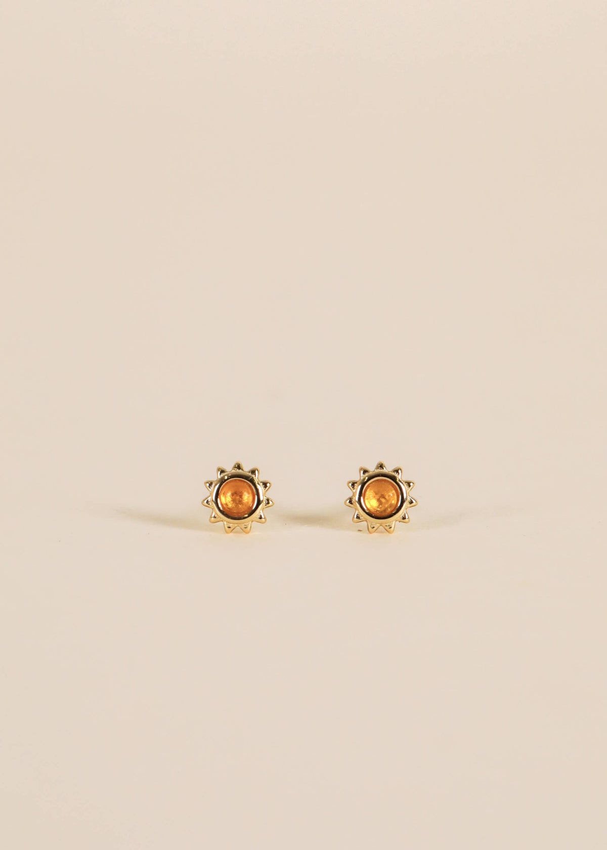 Sun Studs - Amber - Earring