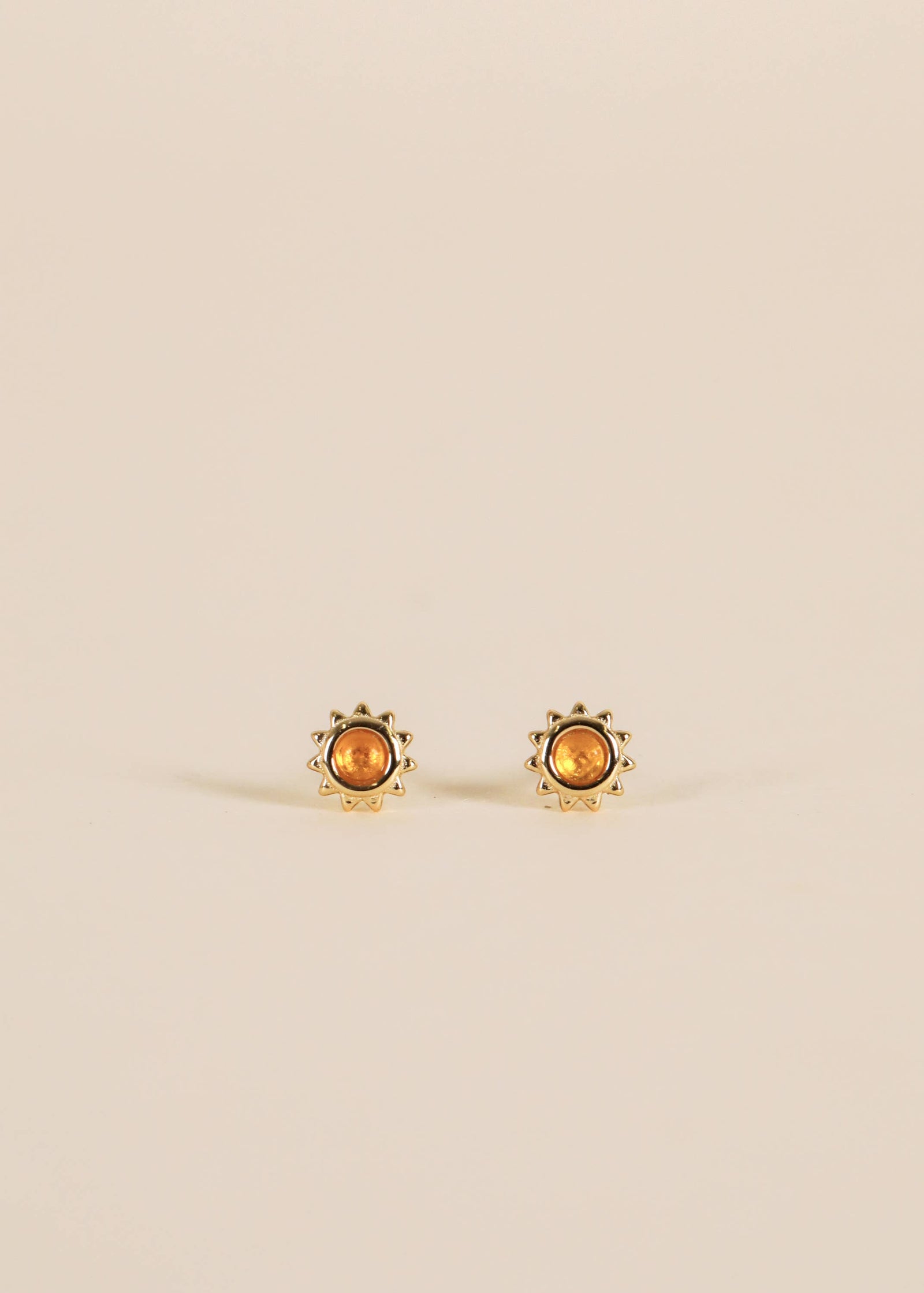 Amber Sun Stud Earrings