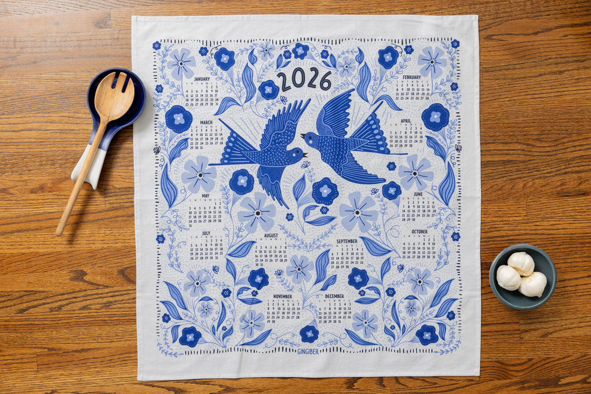 2026 Calendar Tea Towel