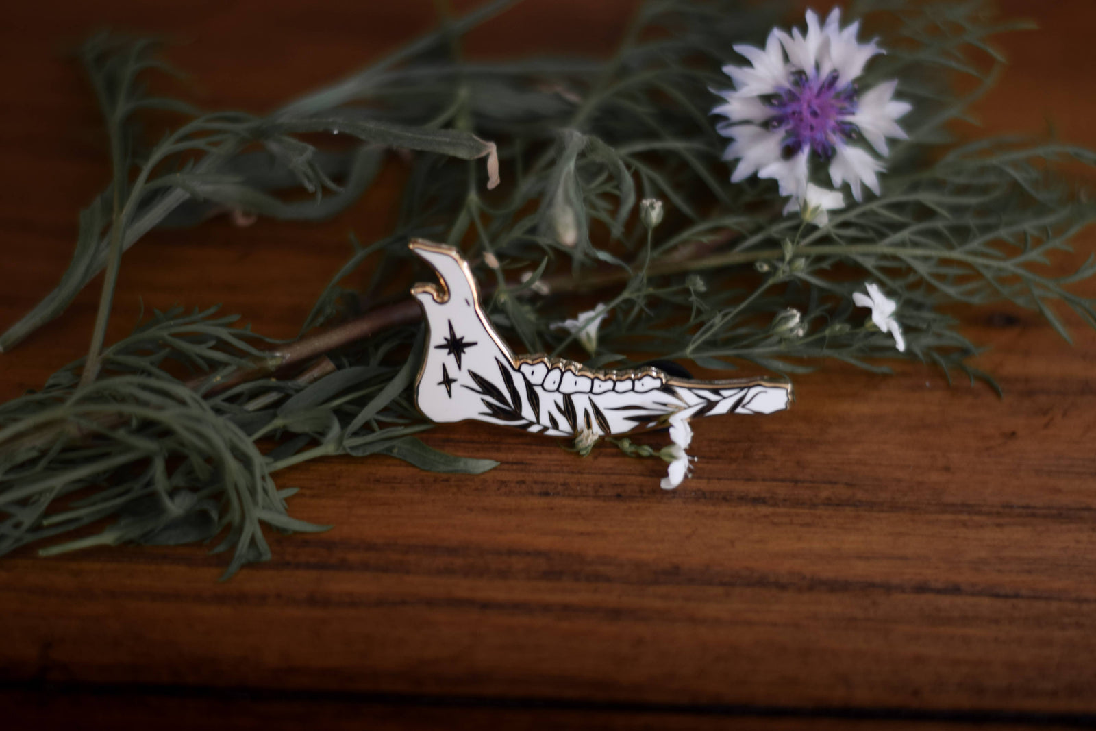 Deer Jawbone Enamel Pin