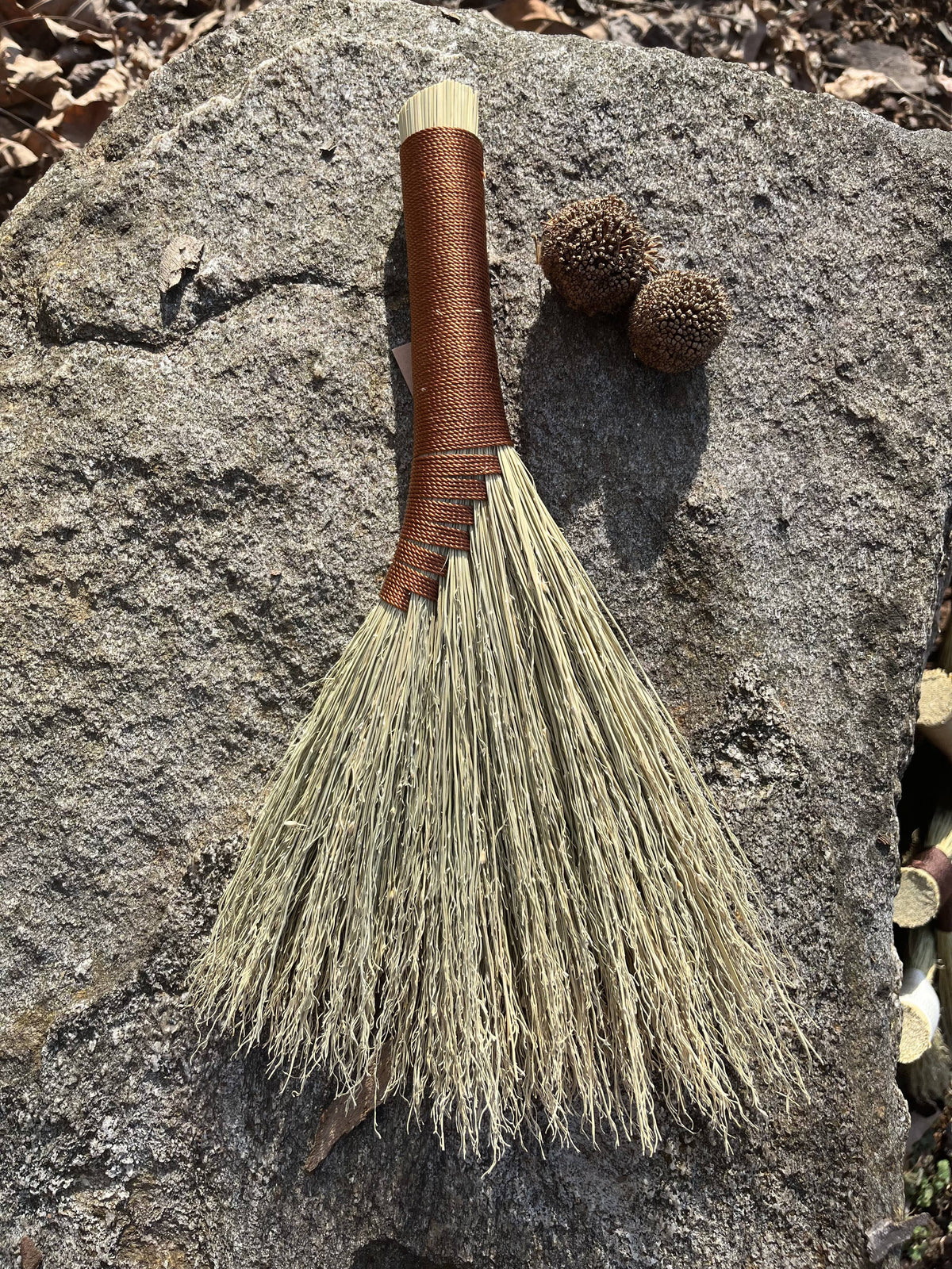 Small Copper Turkey Wing Whisk Broom