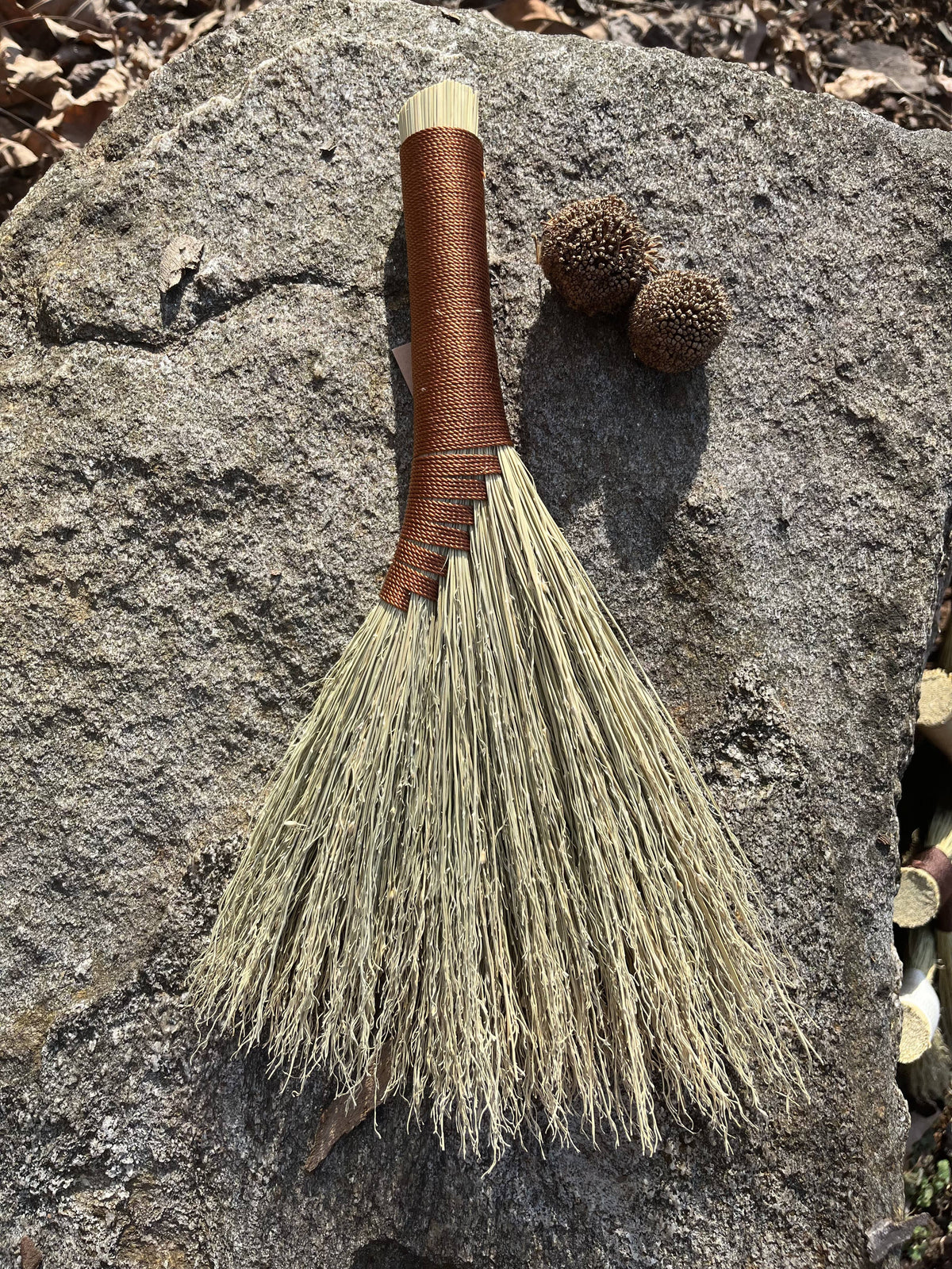 Small Copper Turkey Wing Whisk Broom