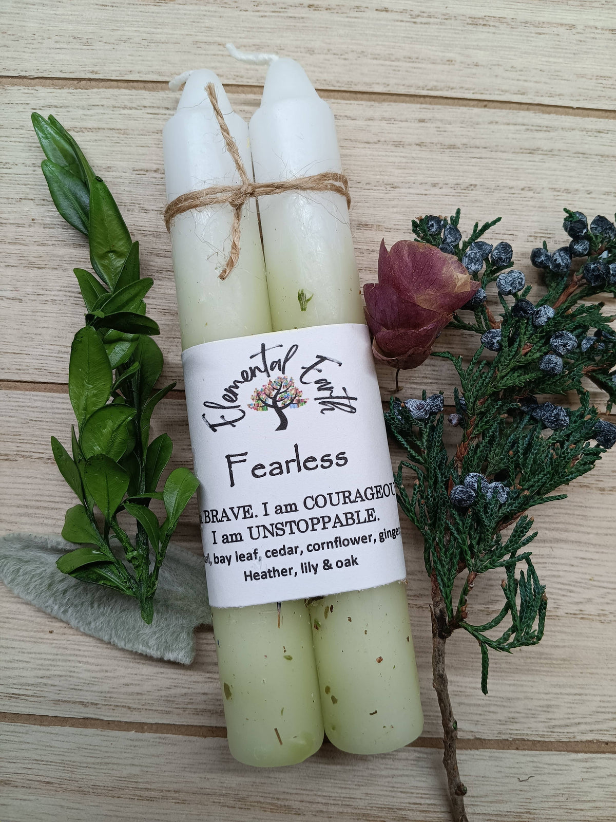 Fearless Herbal Intention Candles