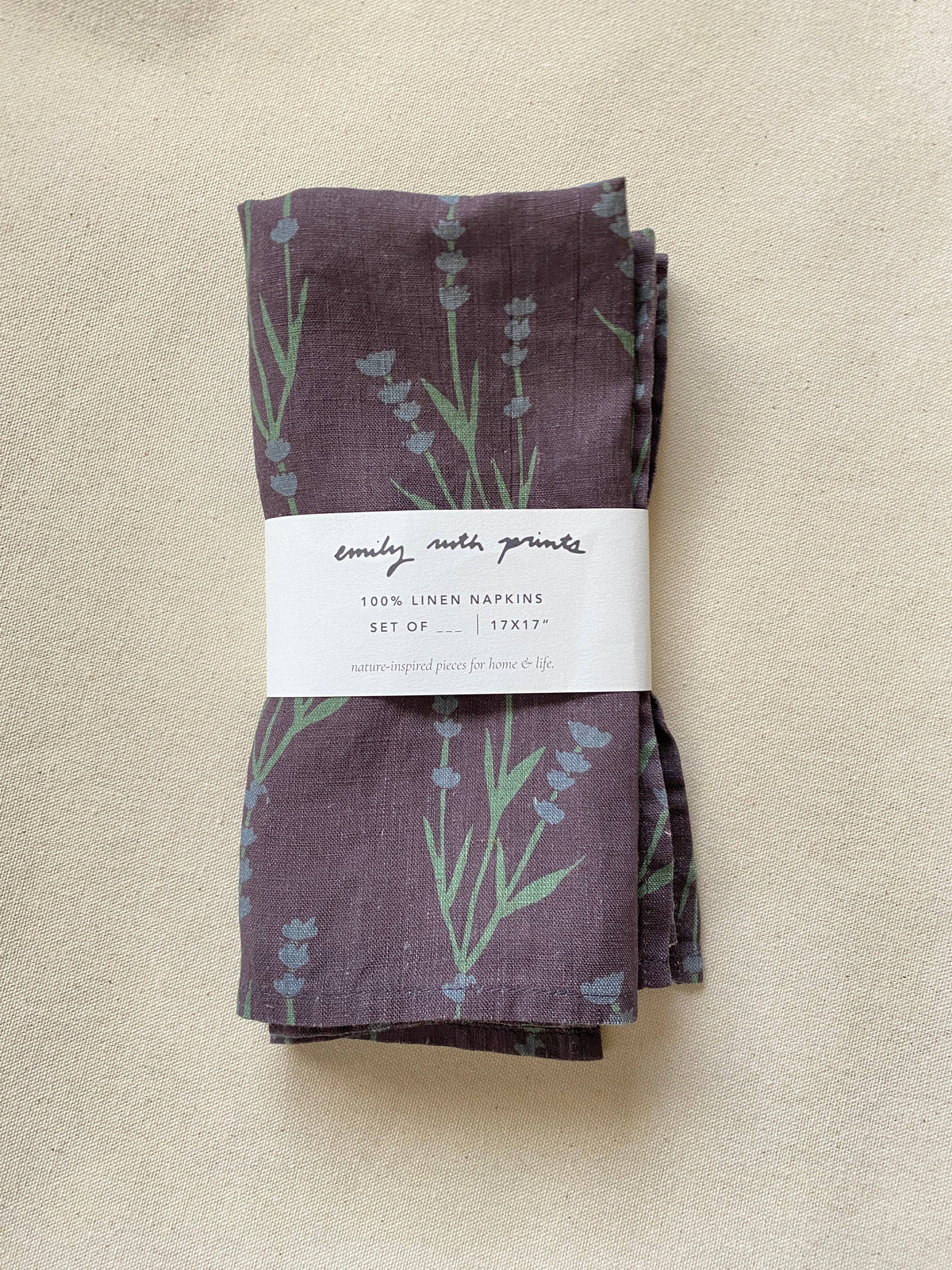 Linen napkins (Set of 2): Lavender (purple)