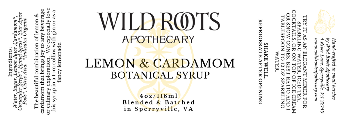 Lemon &amp; Cardamom Botanical Syrup