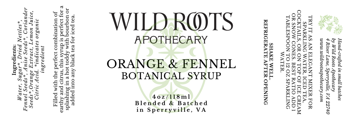 Orange &amp; Fennel Botanical Syrup