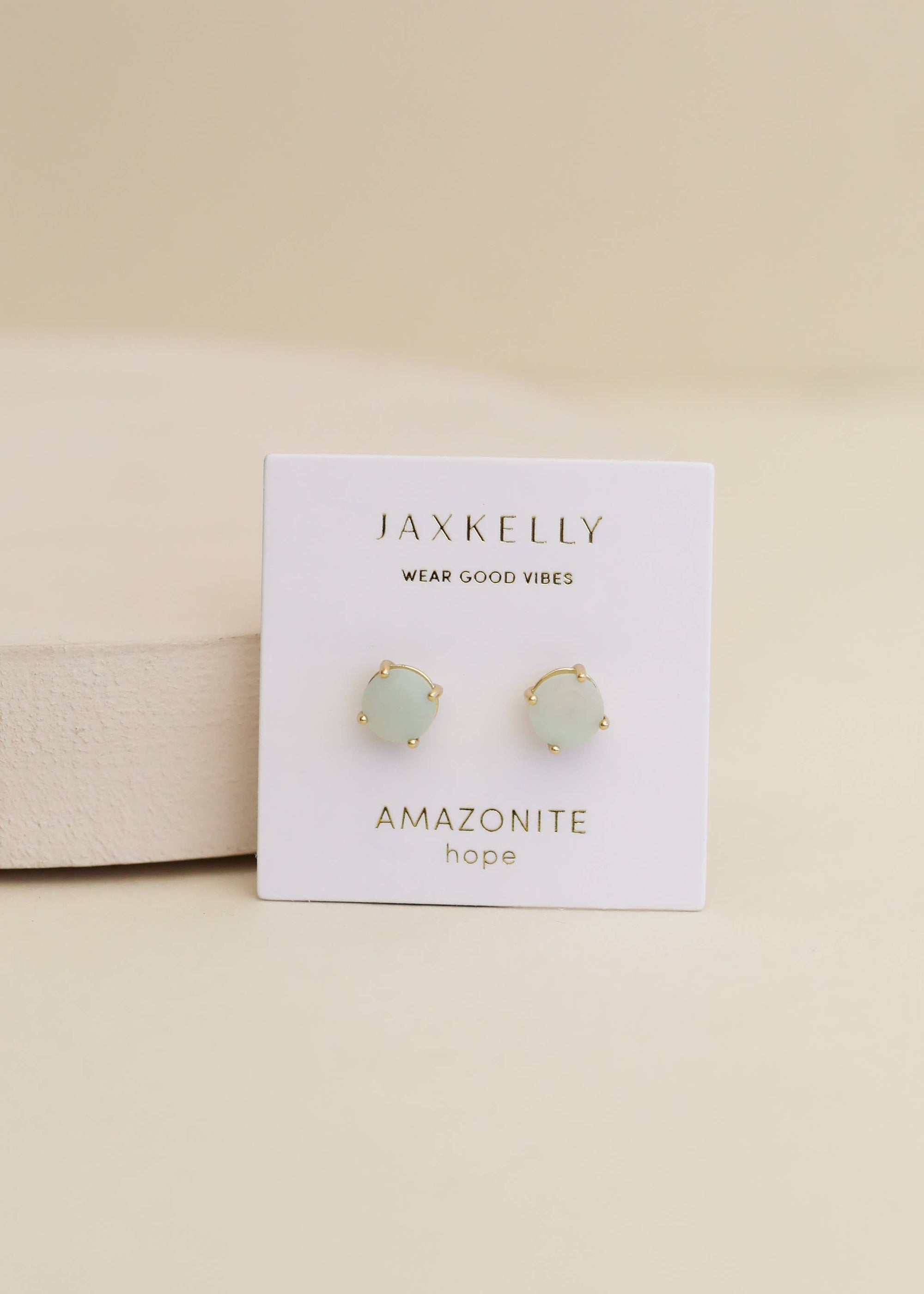 Amazonite Gemstone - Gold Earrings