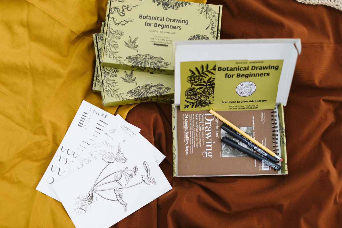 Beginner&#39;s Botanical Drawing - Art Kit with Video Lesson