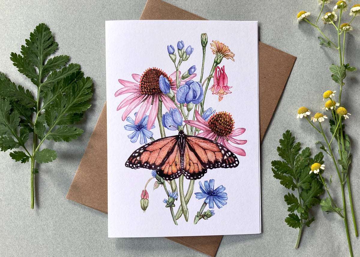 Monarch Wildflower Greeting Card